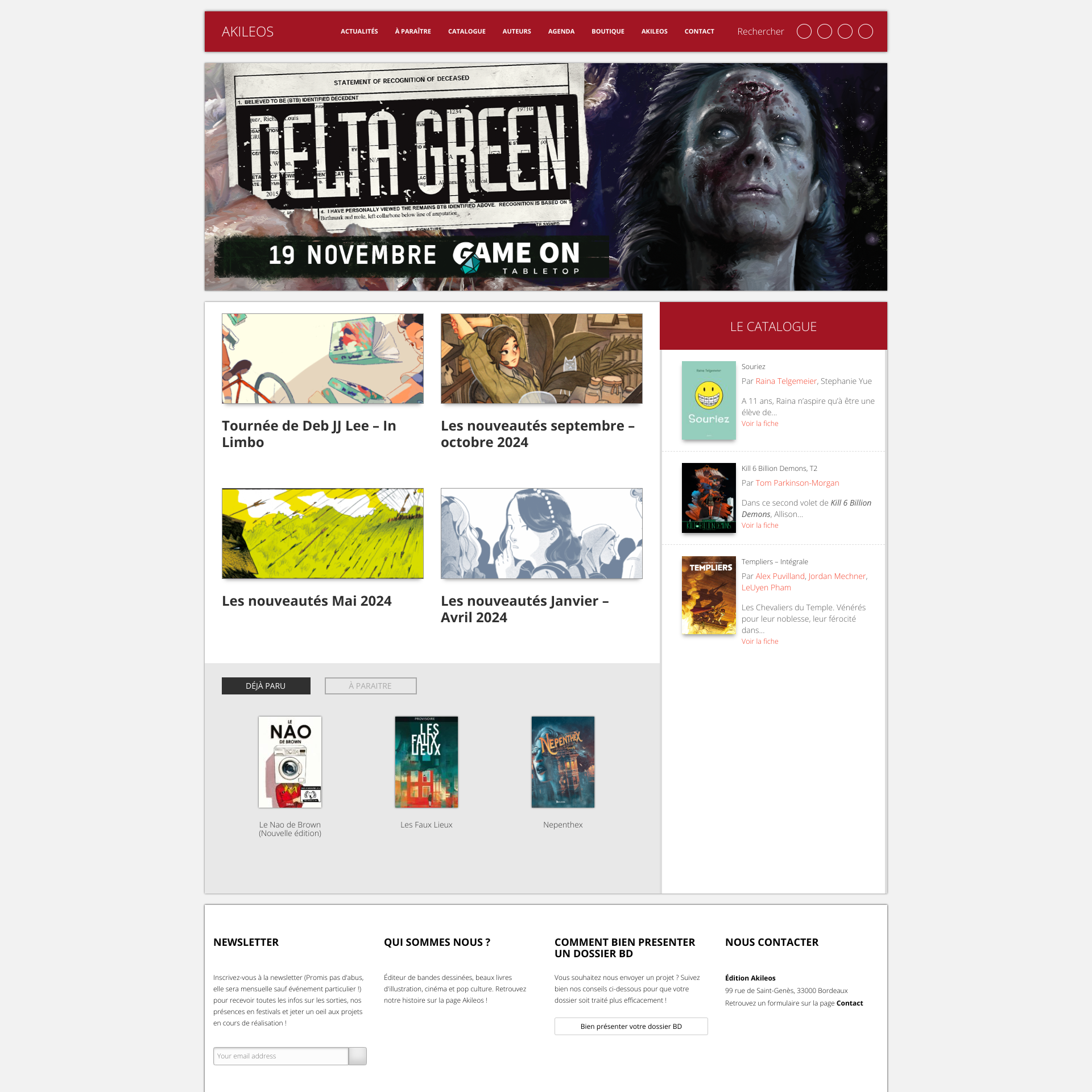 Aperçu du site