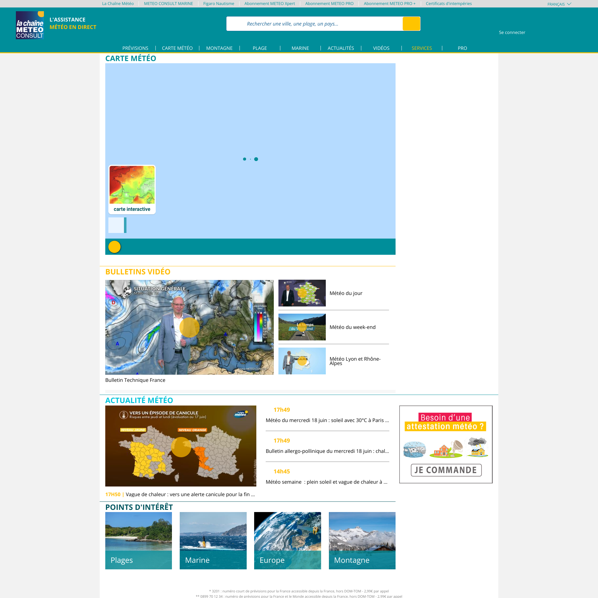Aperçu du site
