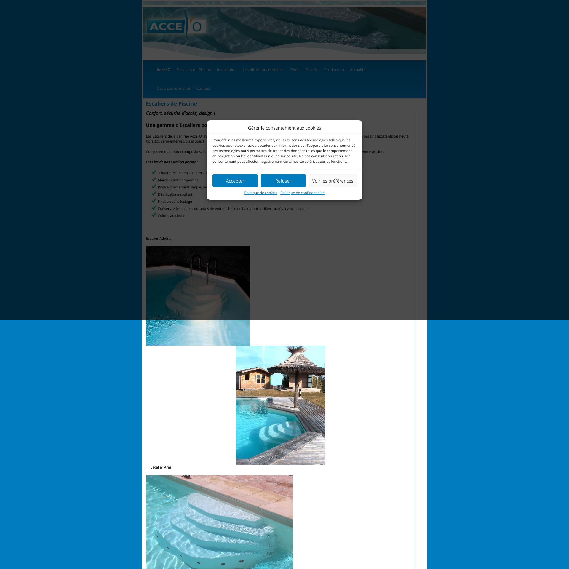 Aperçu du site