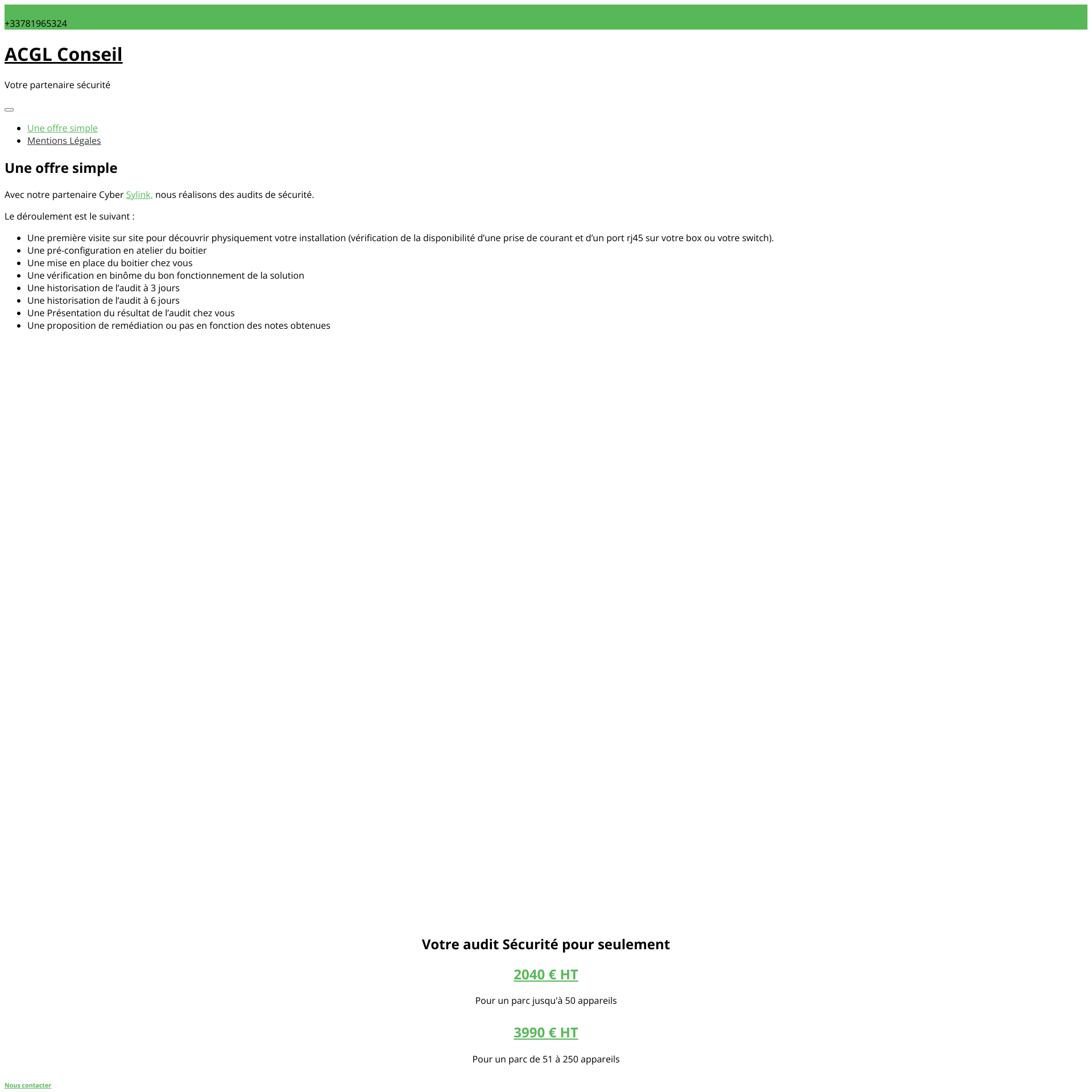 Aperçu du site