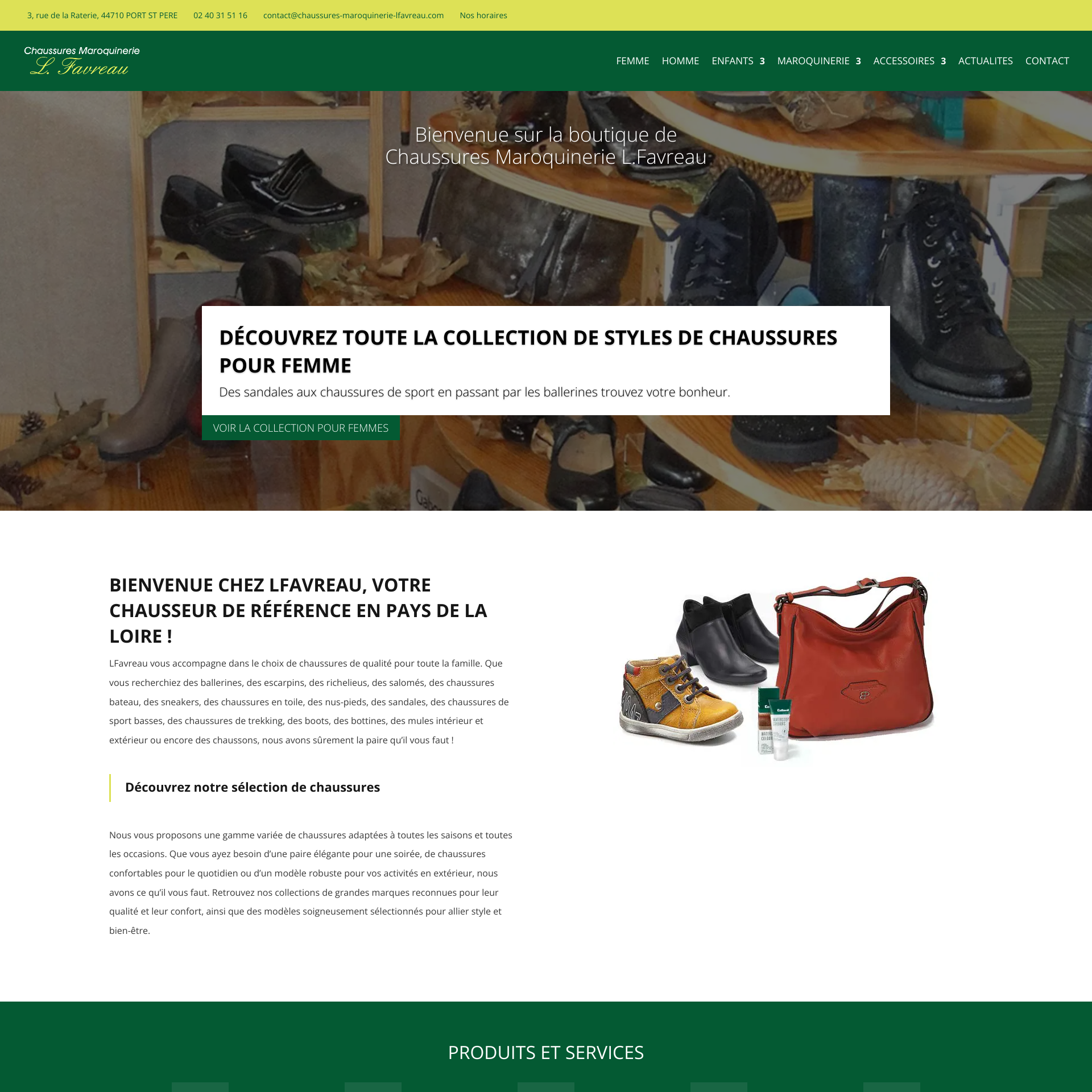 Aperçu du site