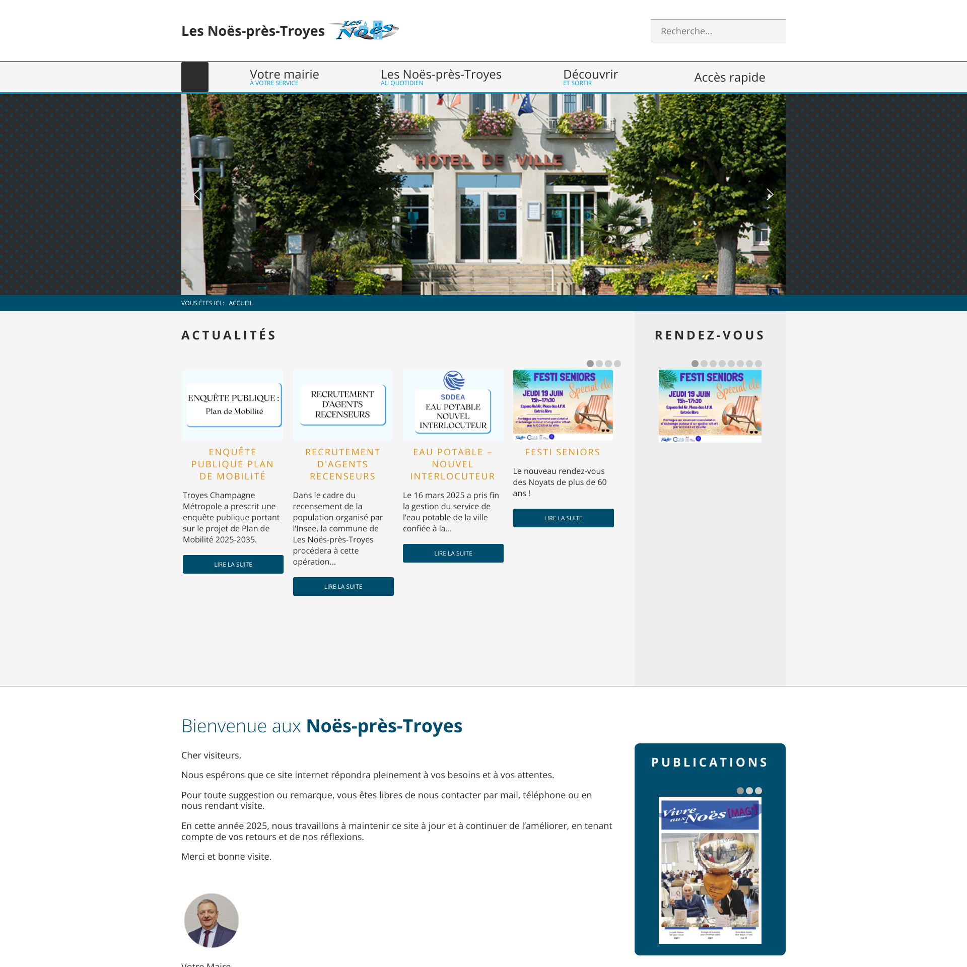 Aperçu du site