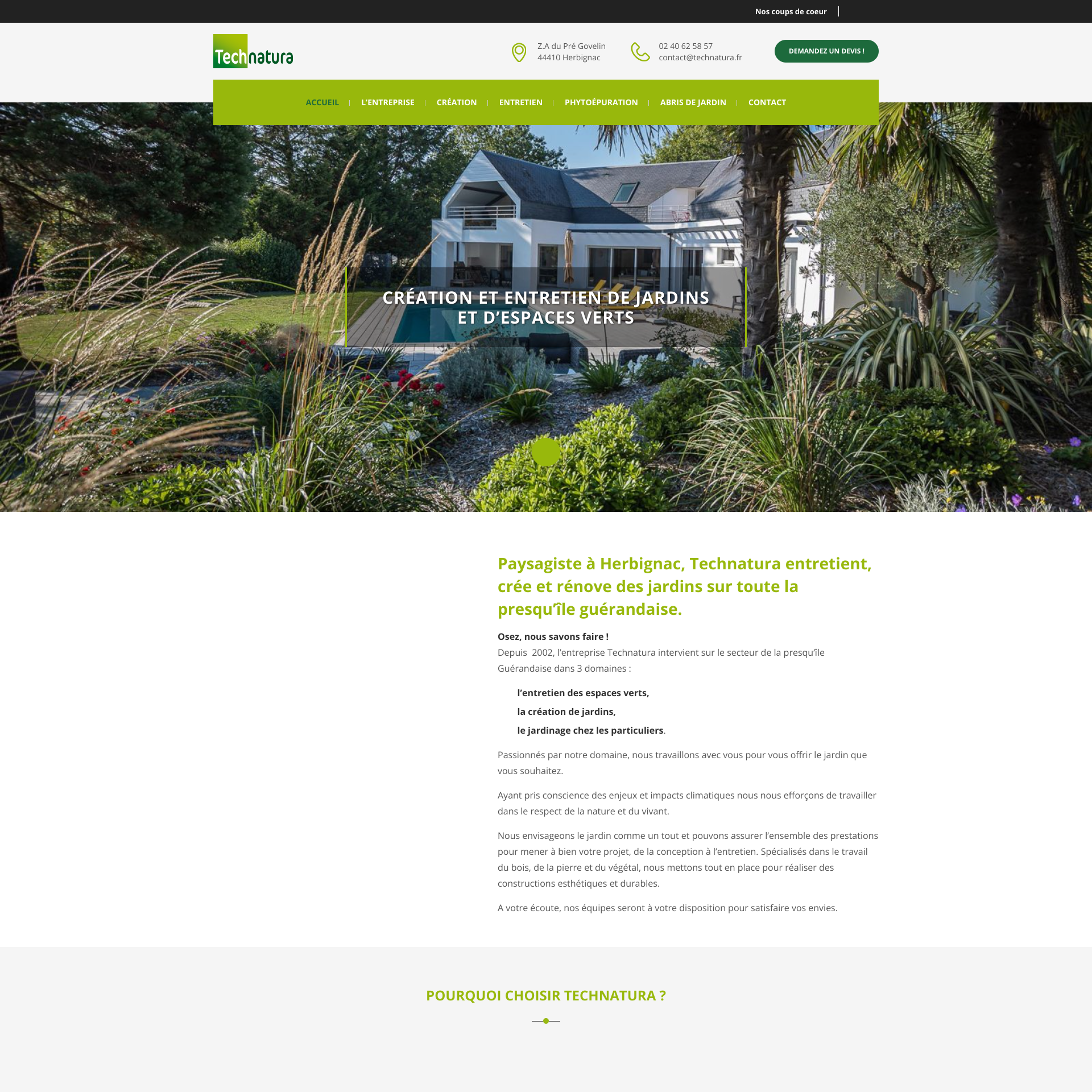 Aperçu du site