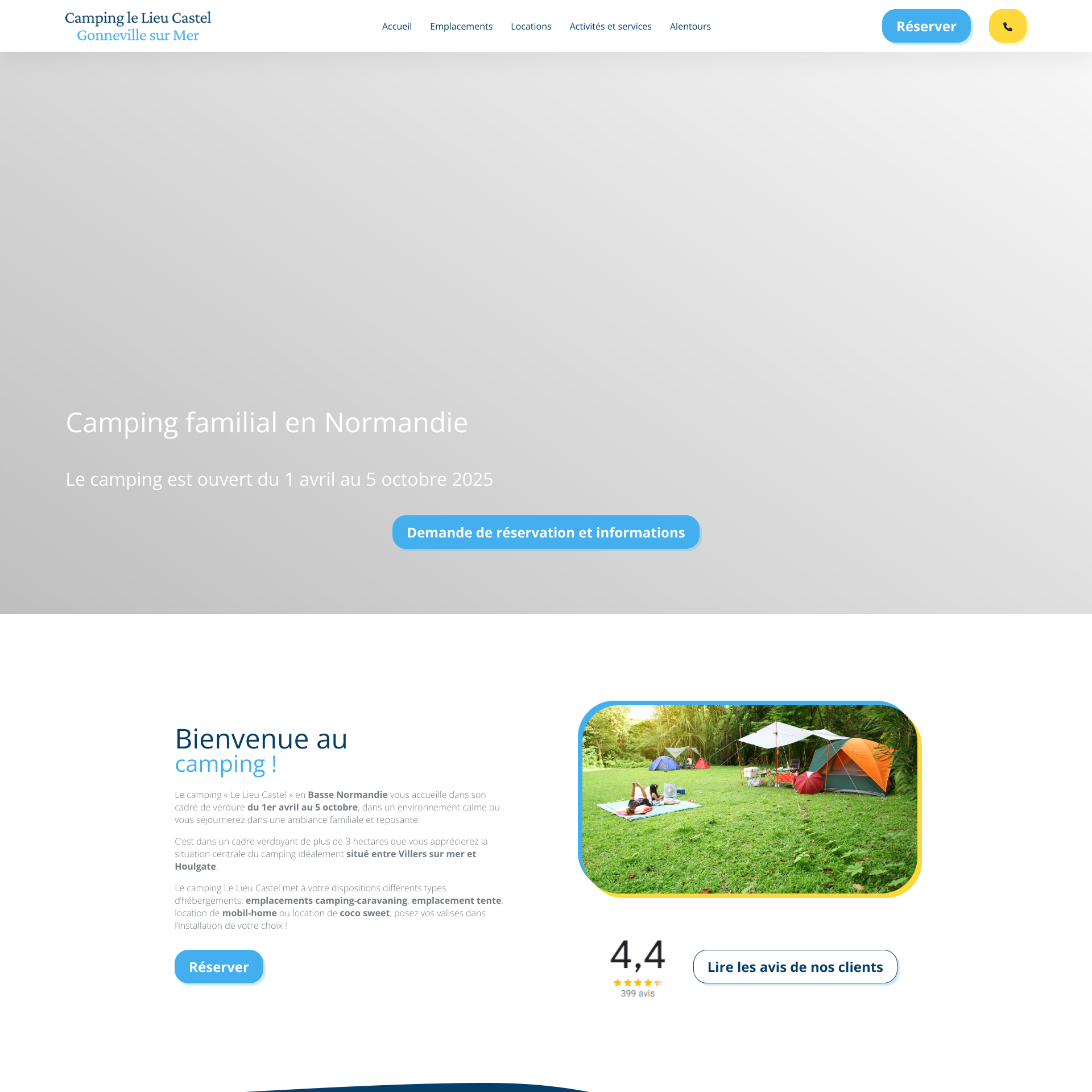 Aperçu du site