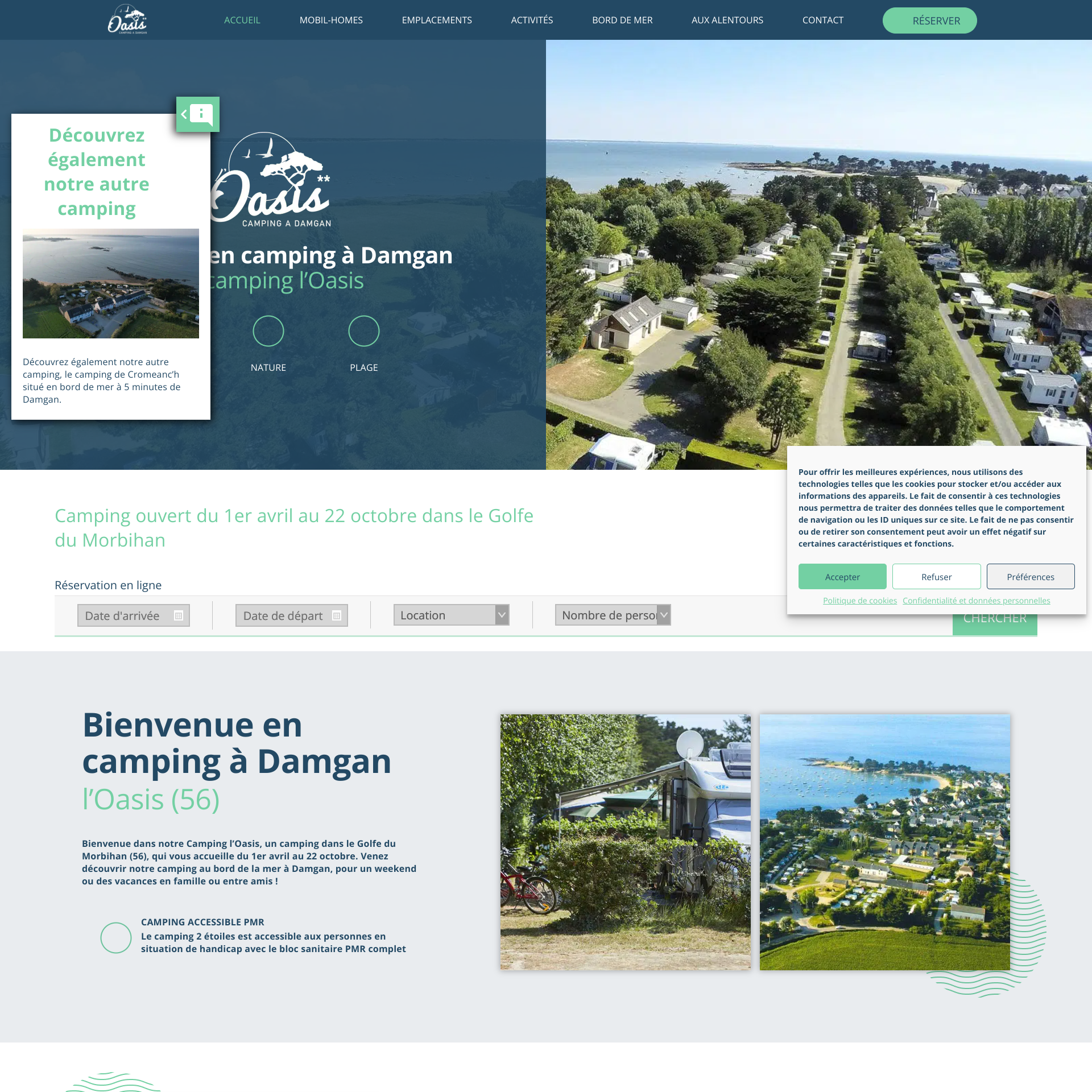 Aperçu du site