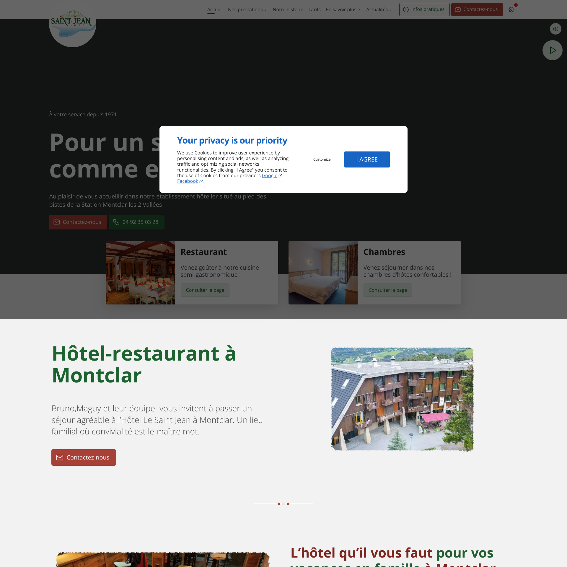 Aperçu du site