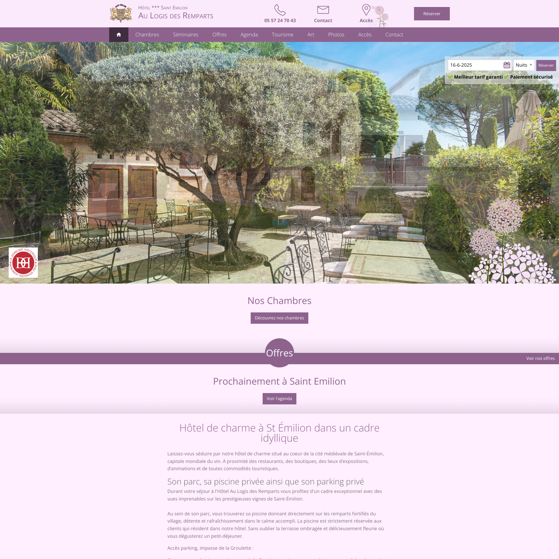 Aperçu du site