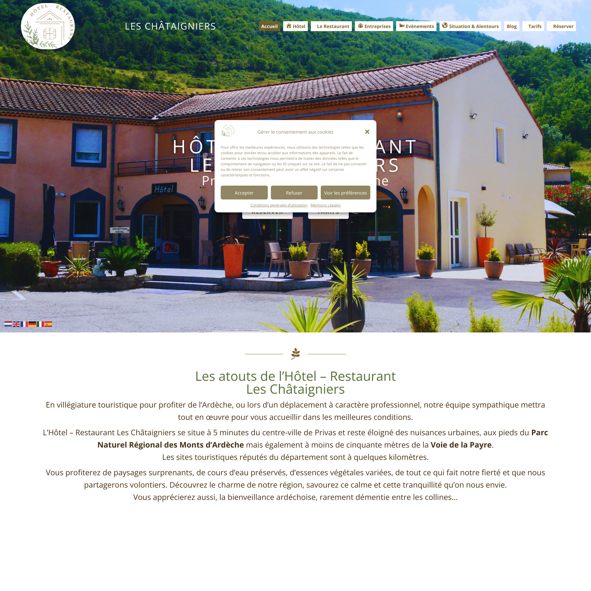 Aperçu du site