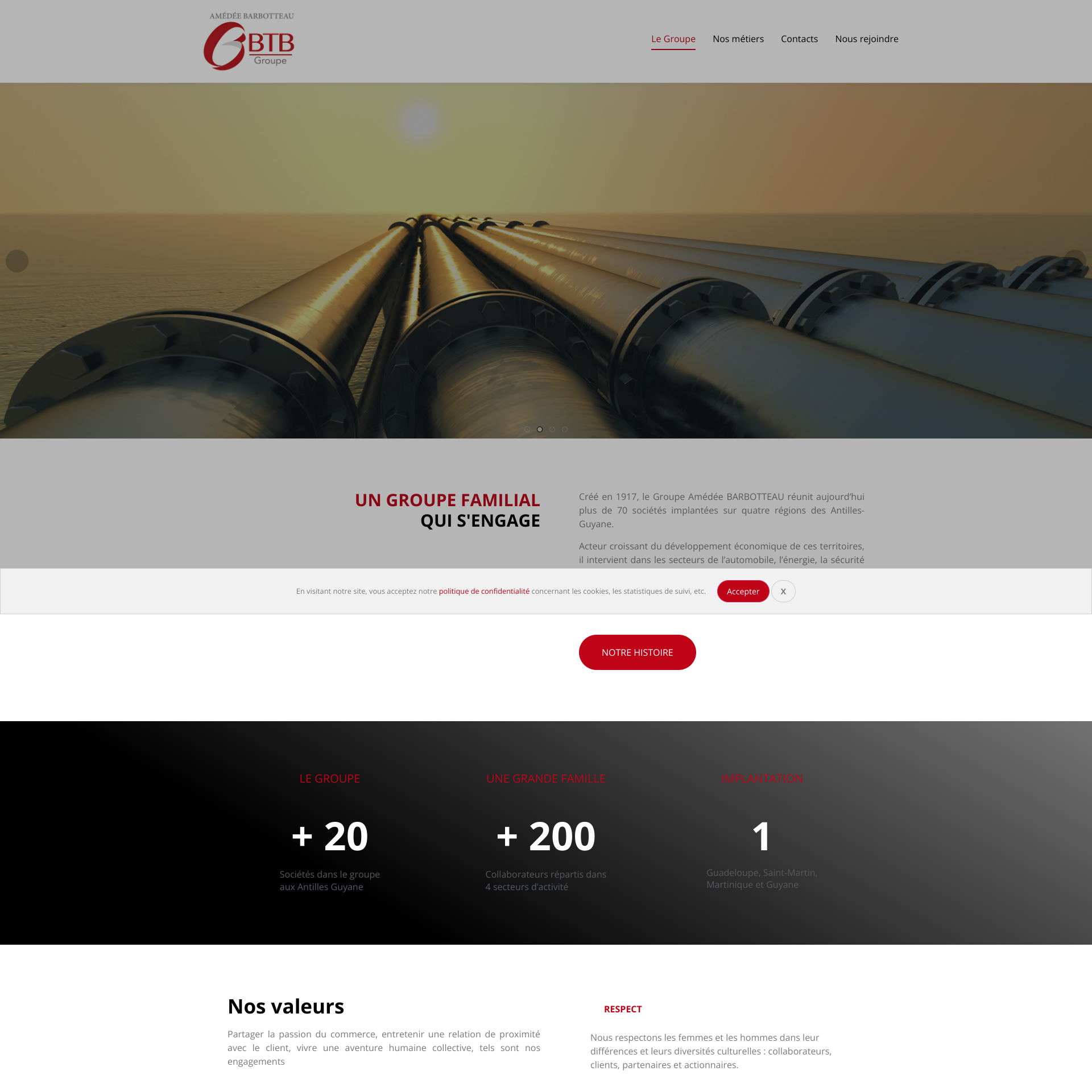 Aperçu du site
