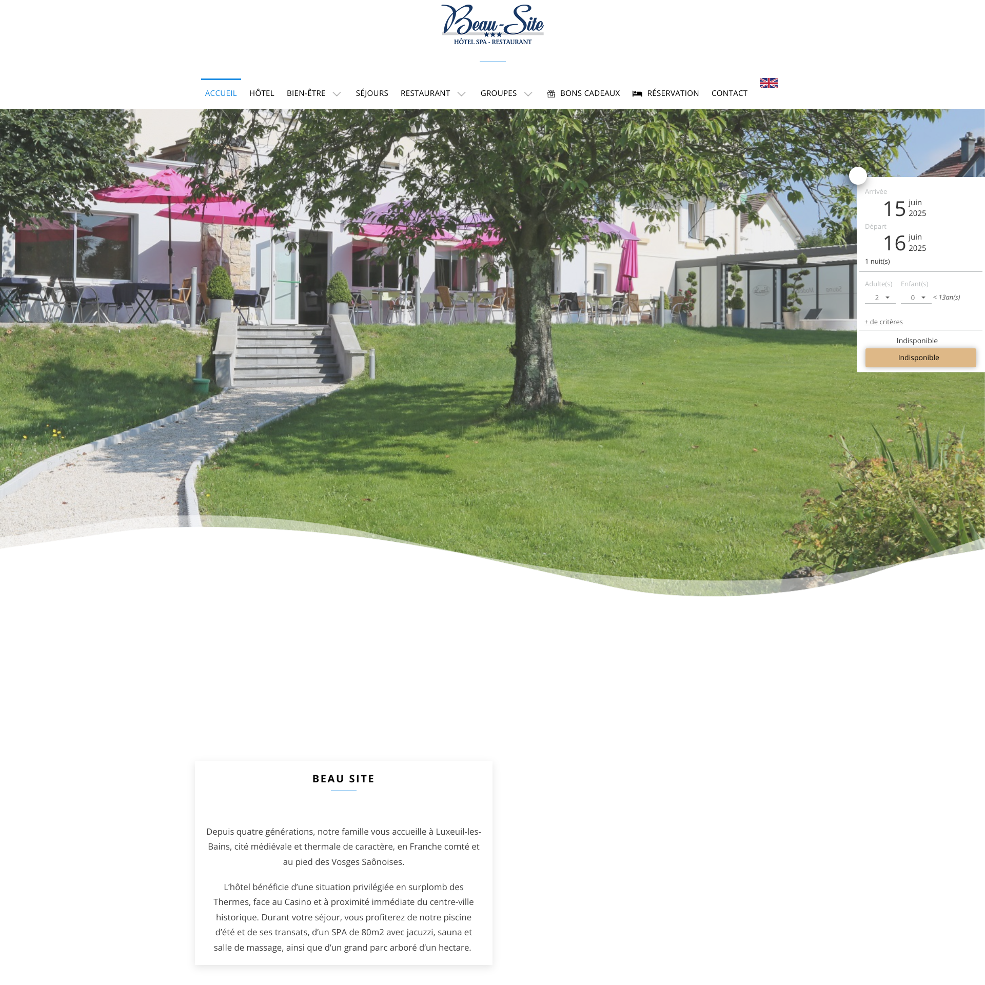 Aperçu du site