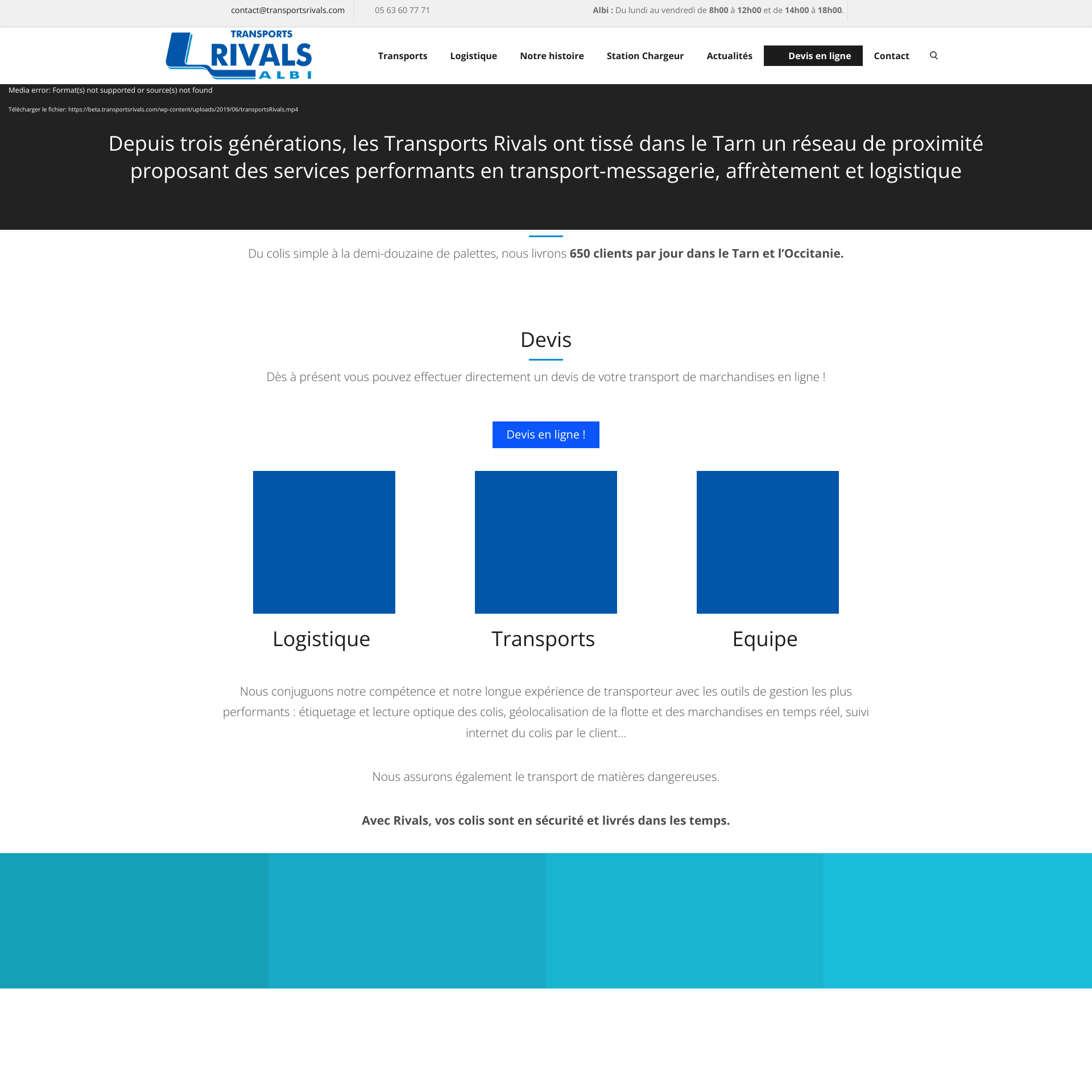 Aperçu du site