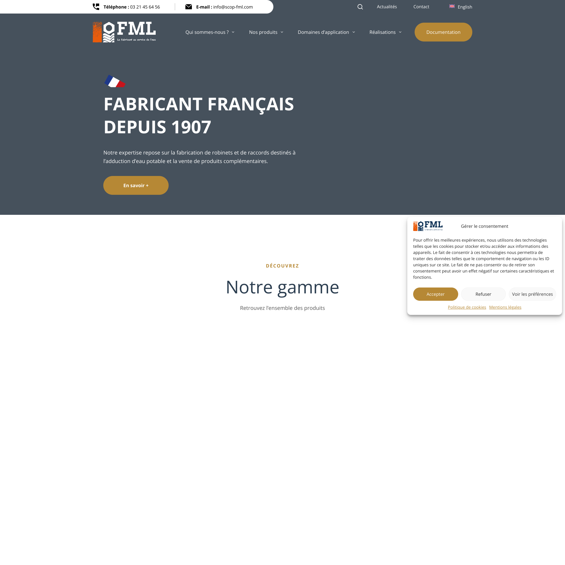 Aperçu du site