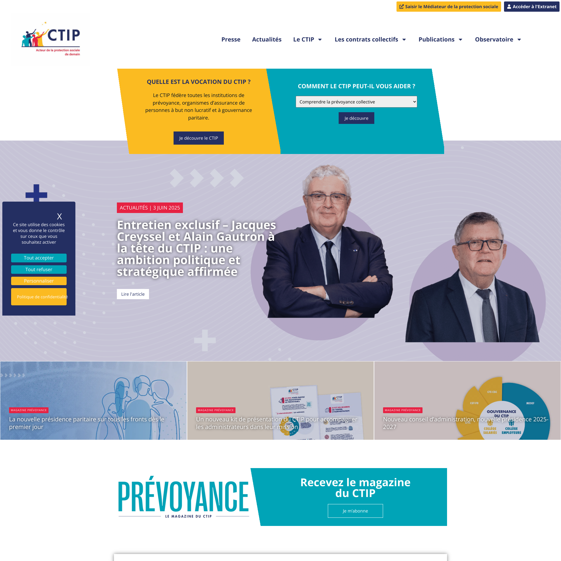Aperçu du site