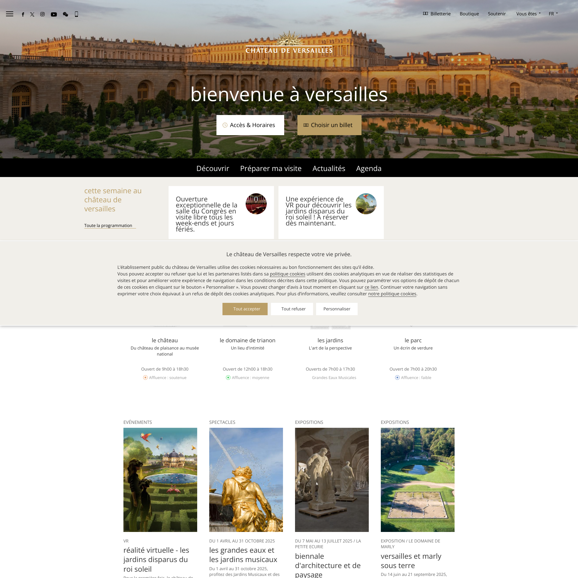 Aperçu du site