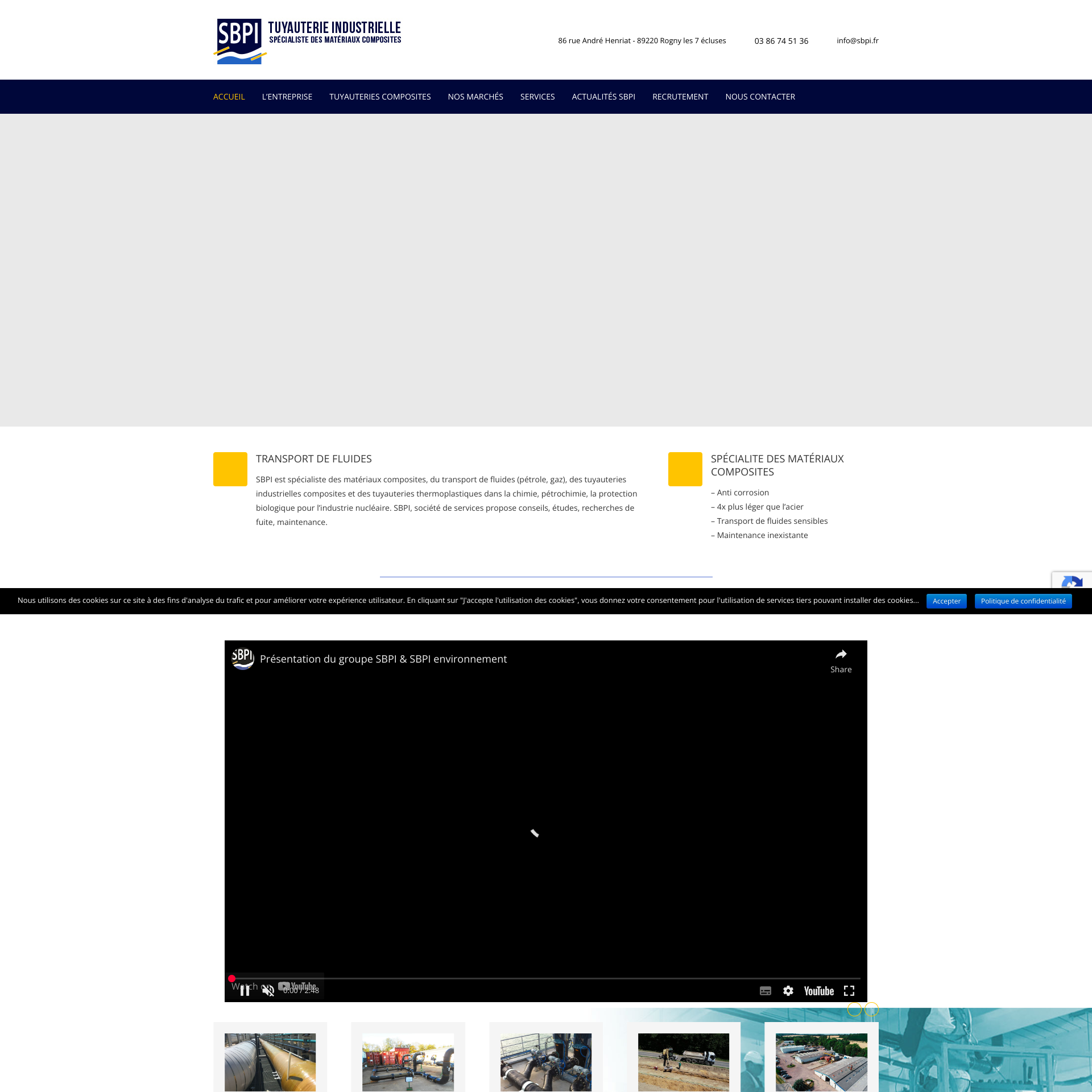 Aperçu du site