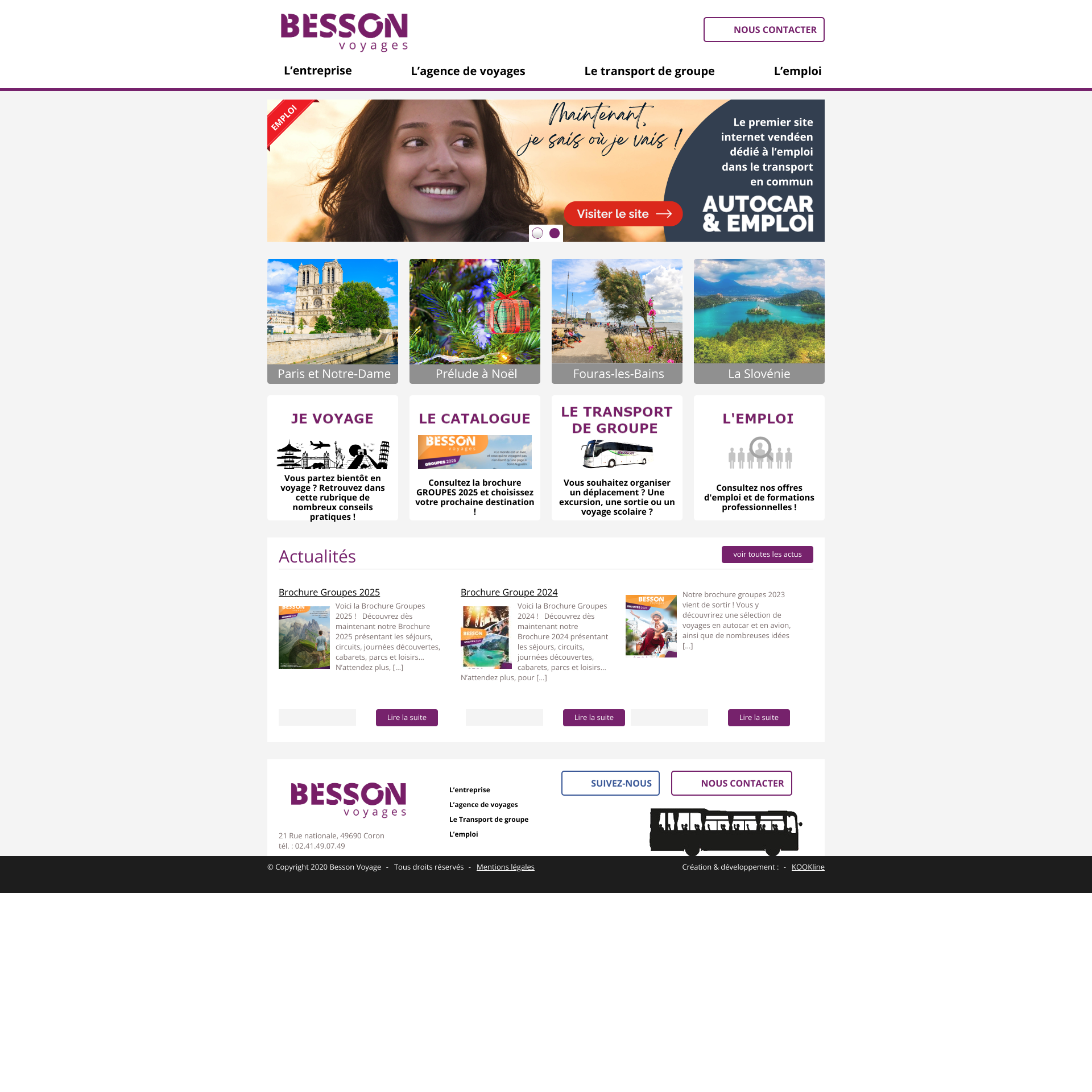Aperçu du site