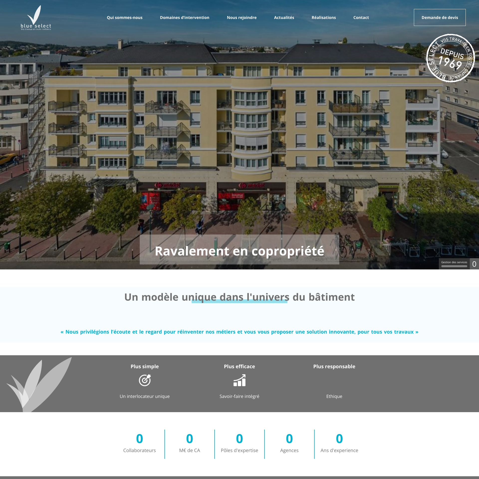 Aperçu du site