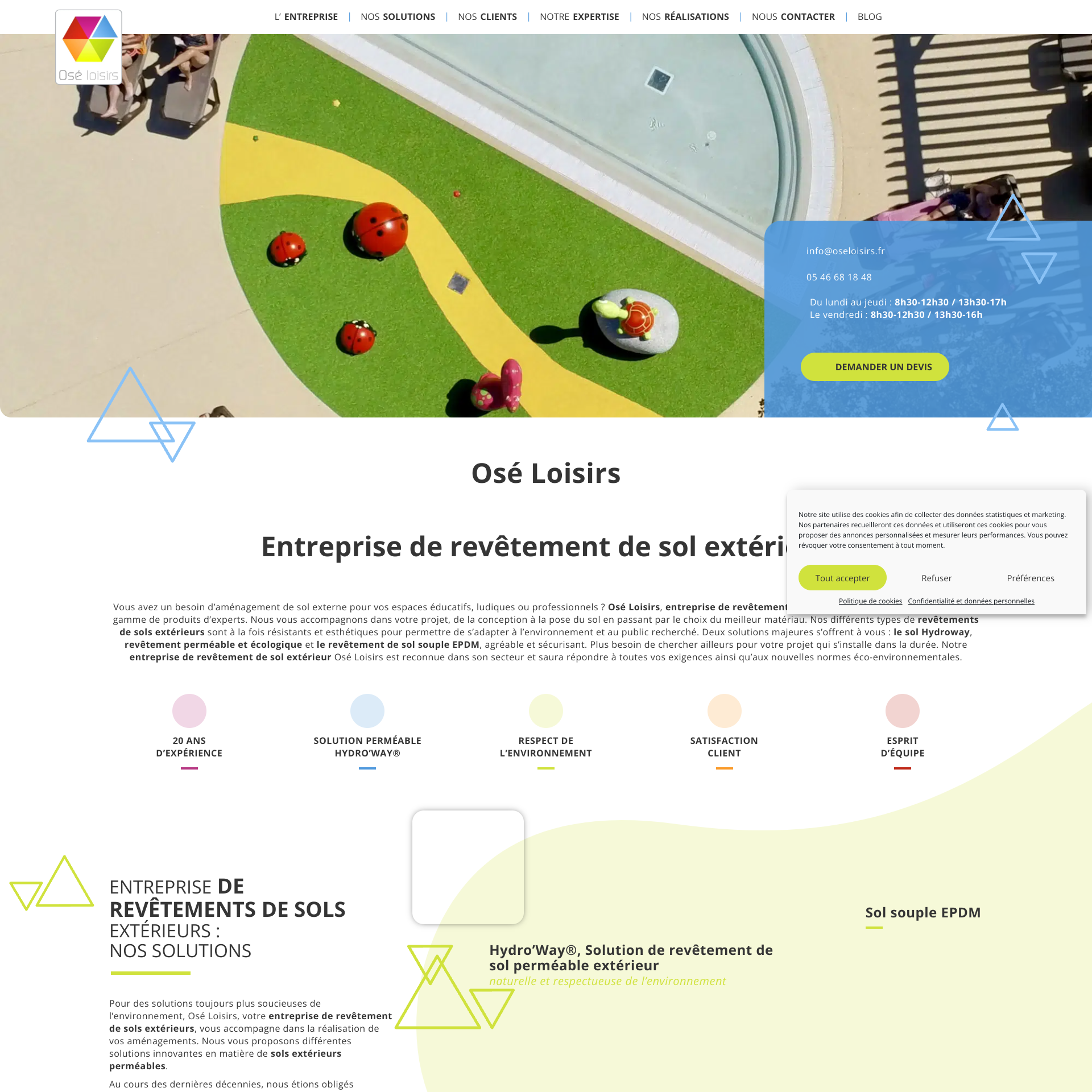 Aperçu du site