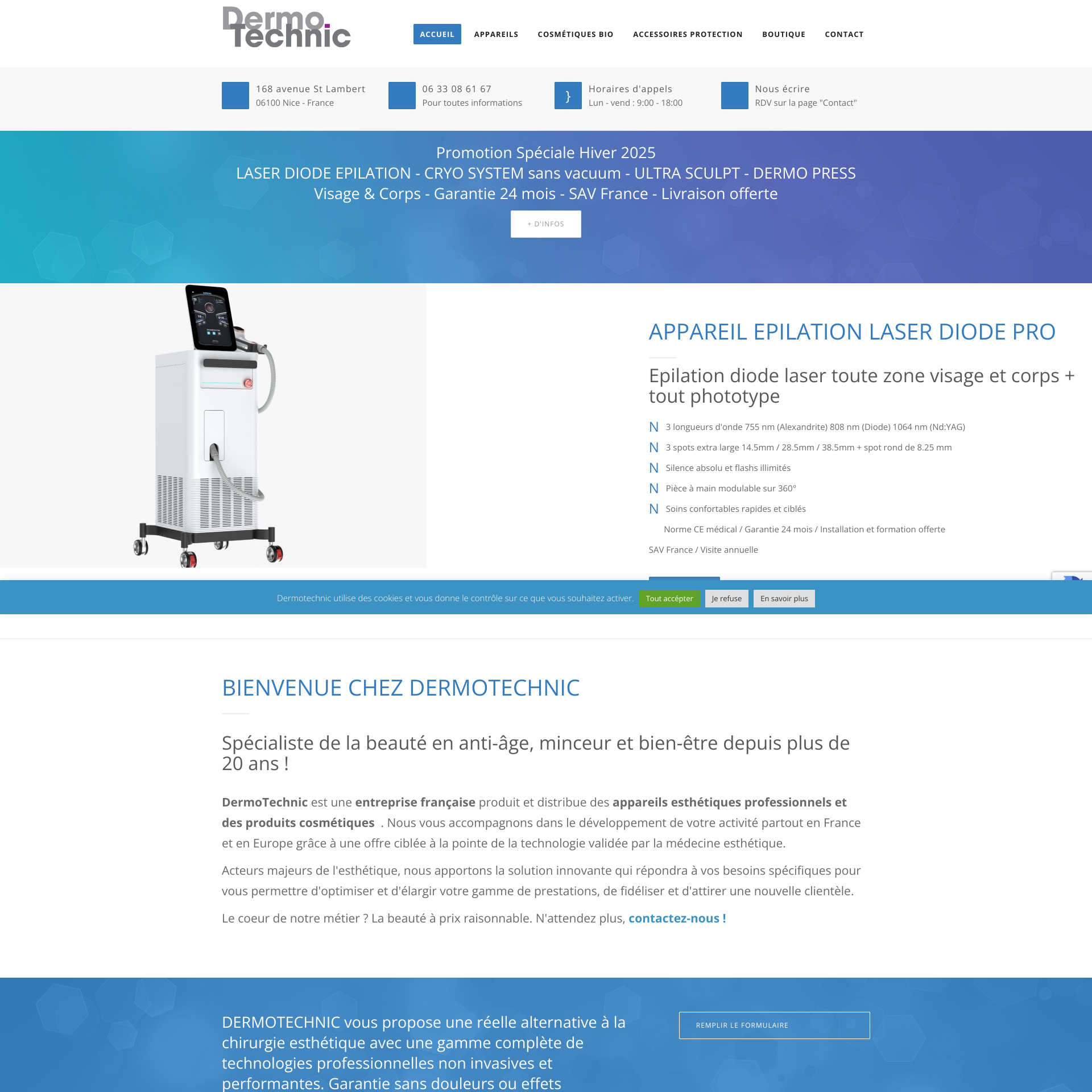 Aperçu du site