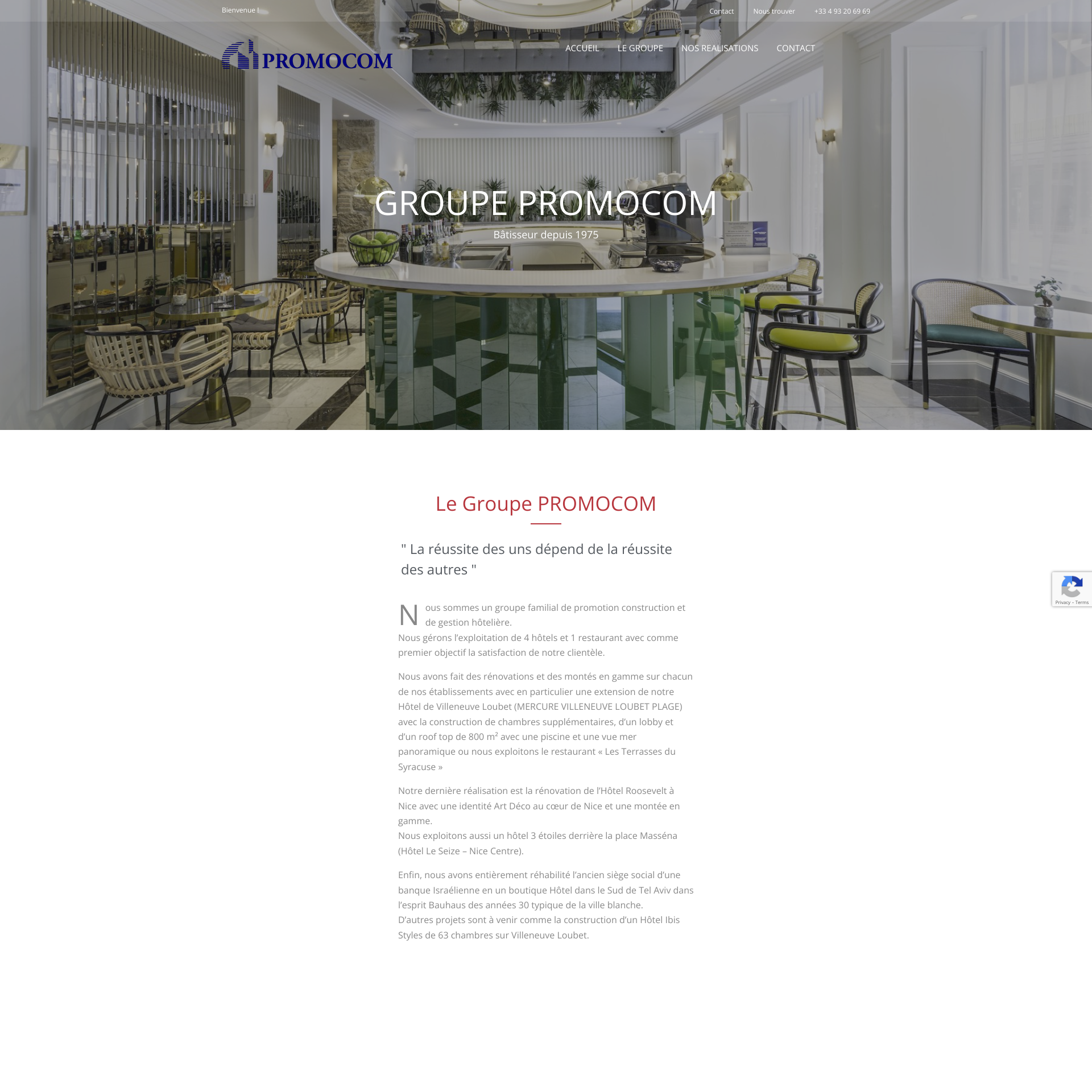 Aperçu du site