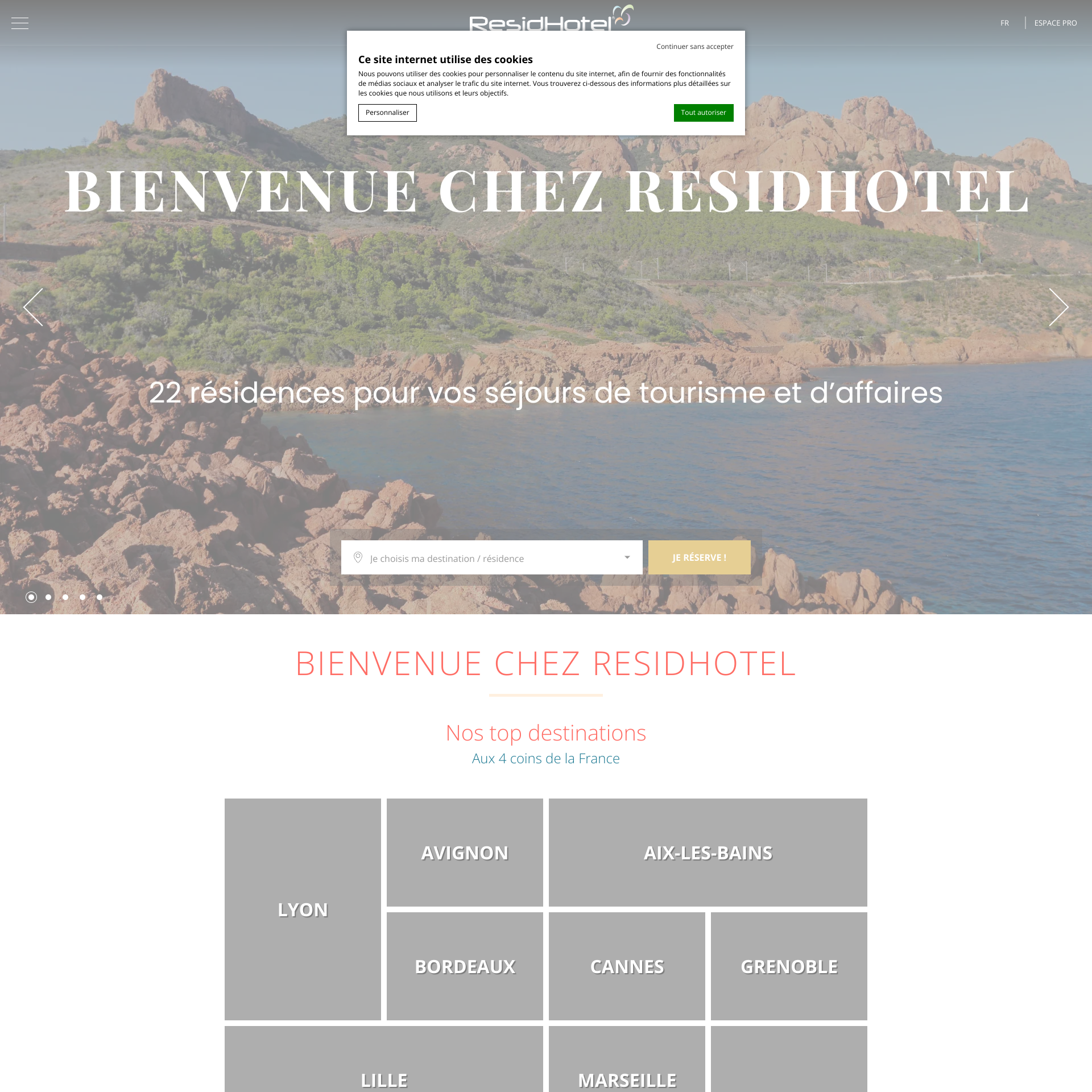 Aperçu du site