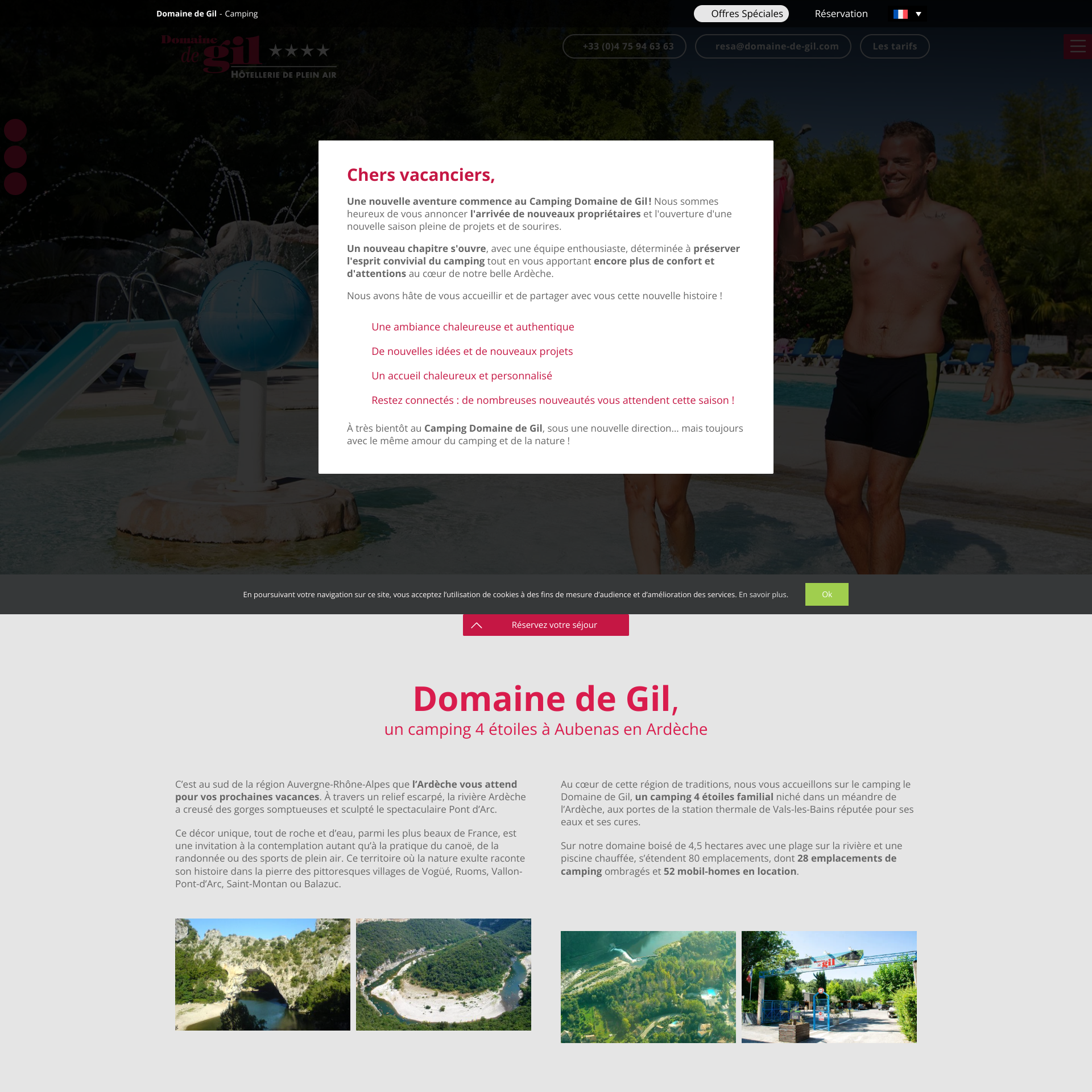 Aperçu du site