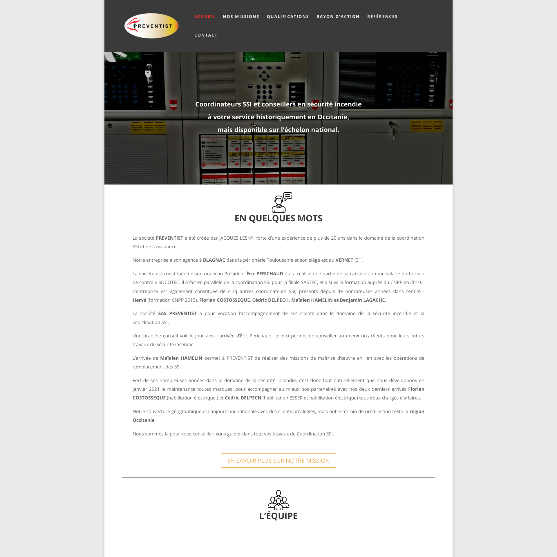 Aperçu du site