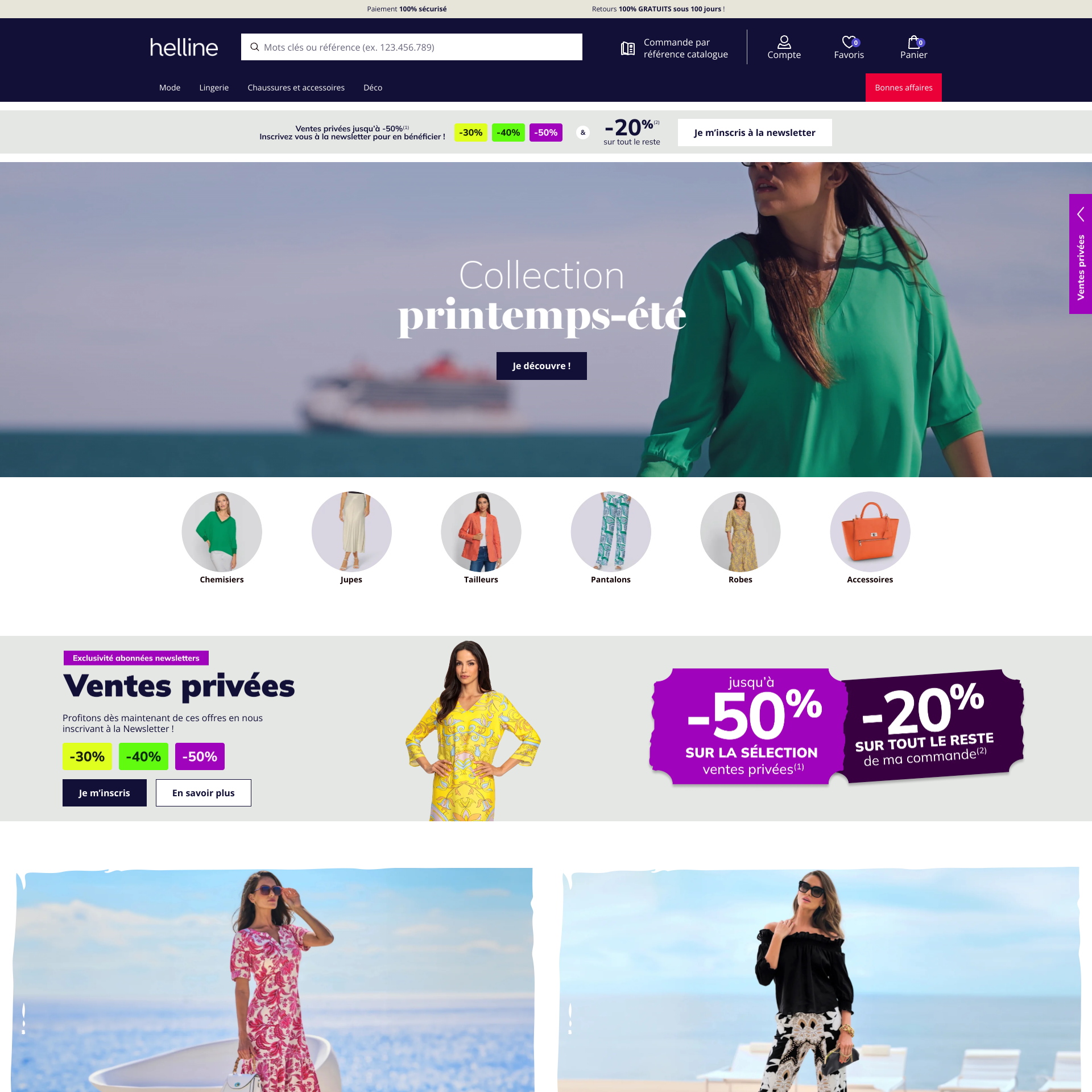 Aperçu du site