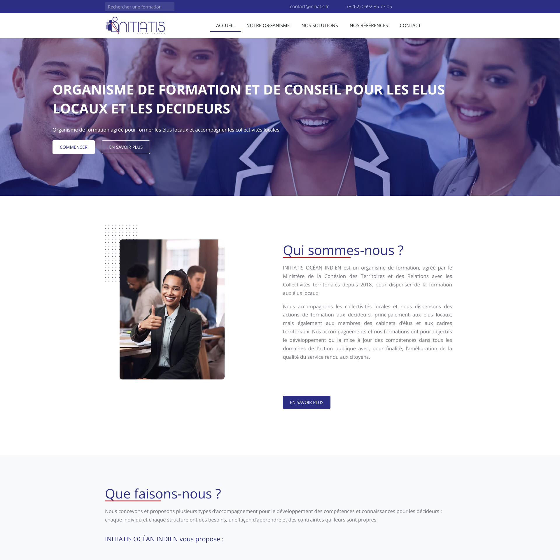 Aperçu du site