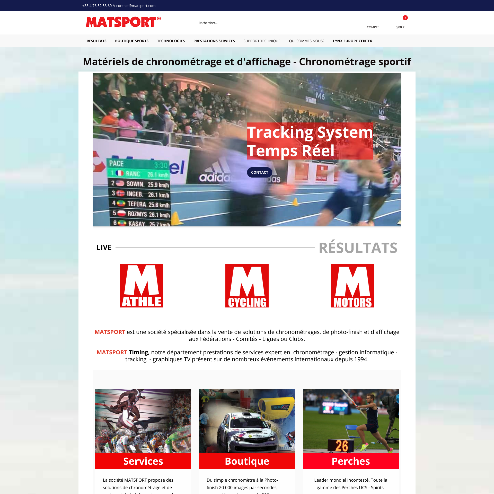 Aperçu du site