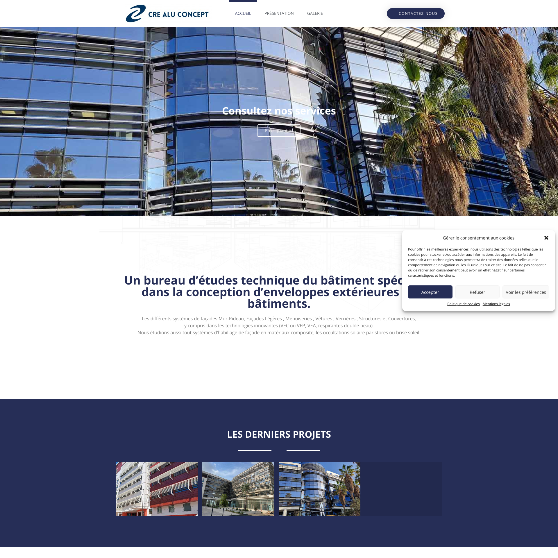 Aperçu du site