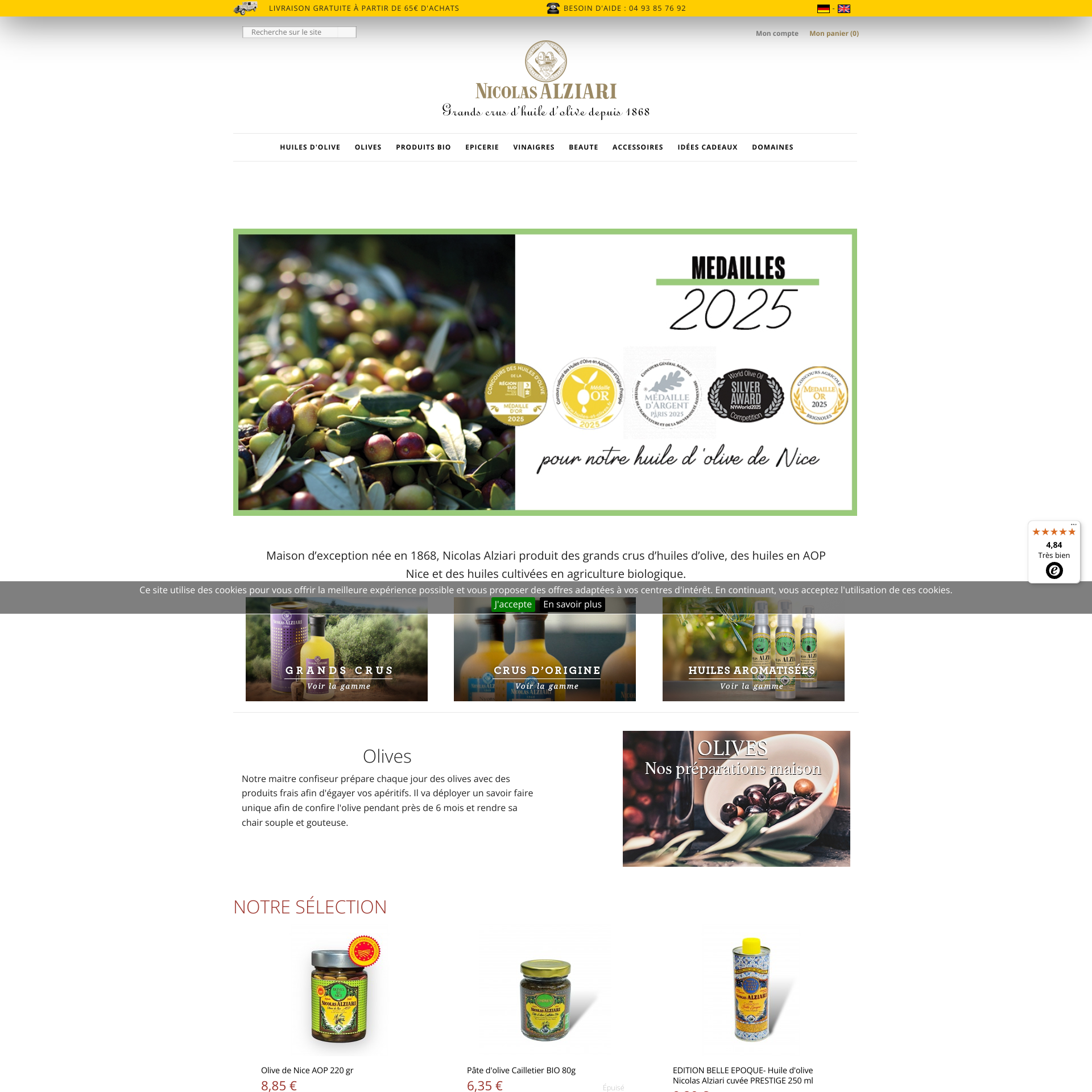 Aperçu du site