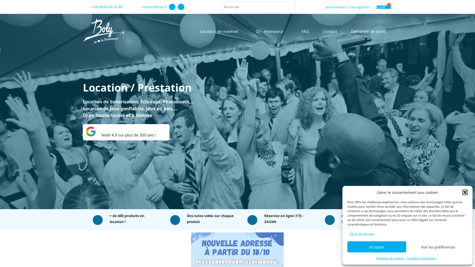 Aperçu du site