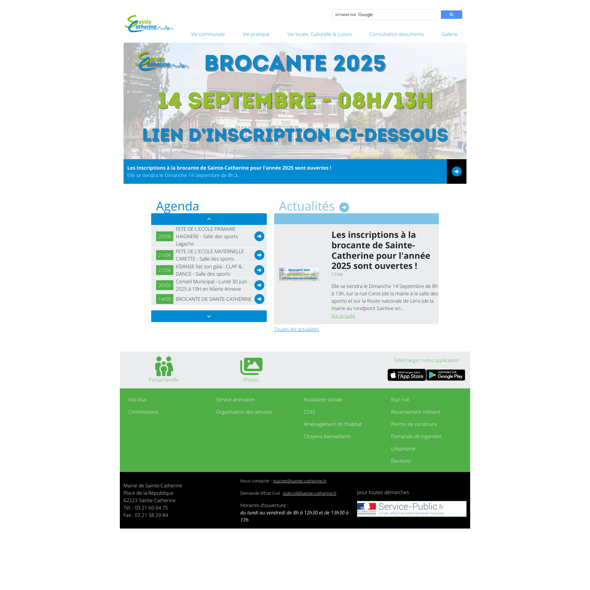 Aperçu du site
