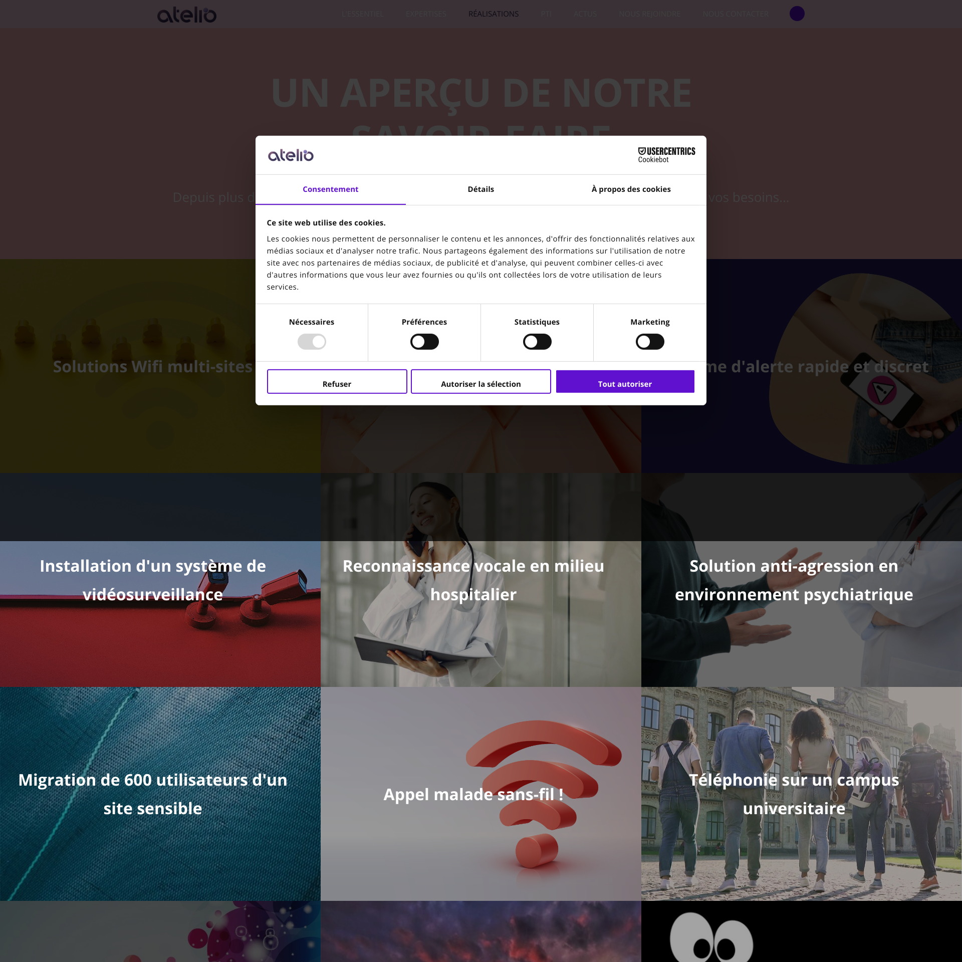 Aperçu du site