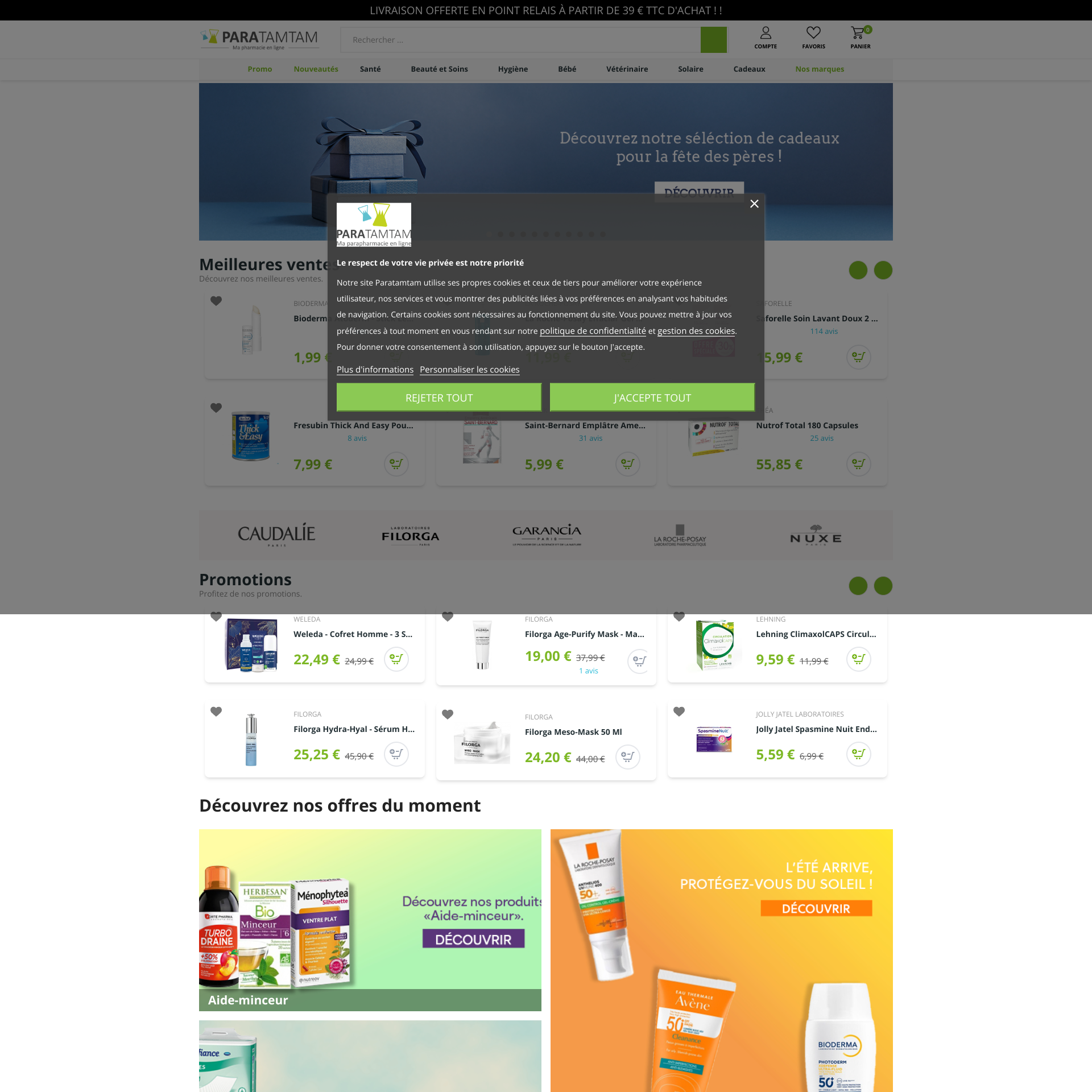Aperçu du site