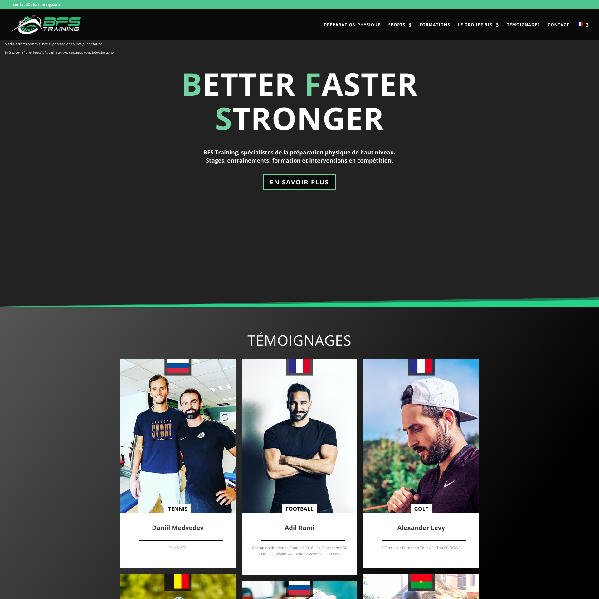 Aperçu du site