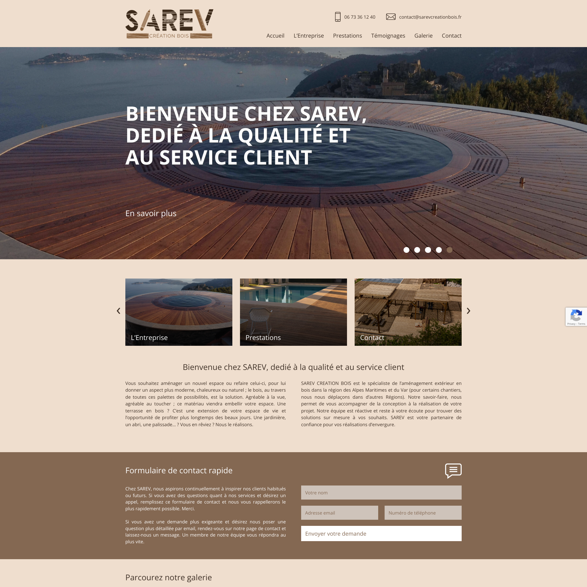 Aperçu du site