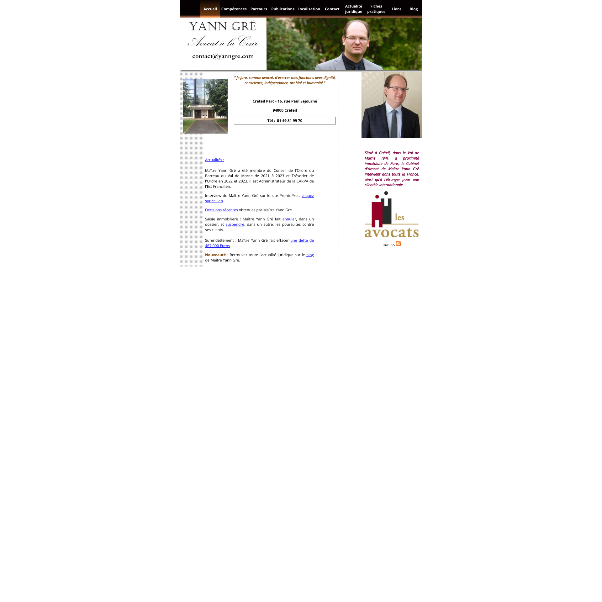 Aperçu du site
