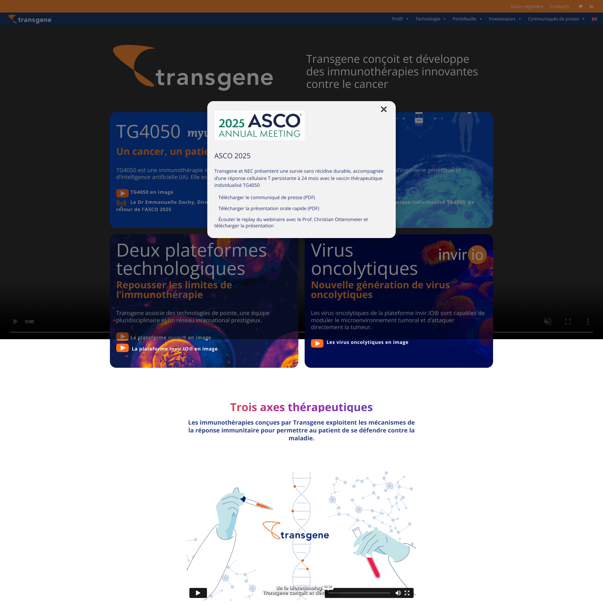 Aperçu du site
