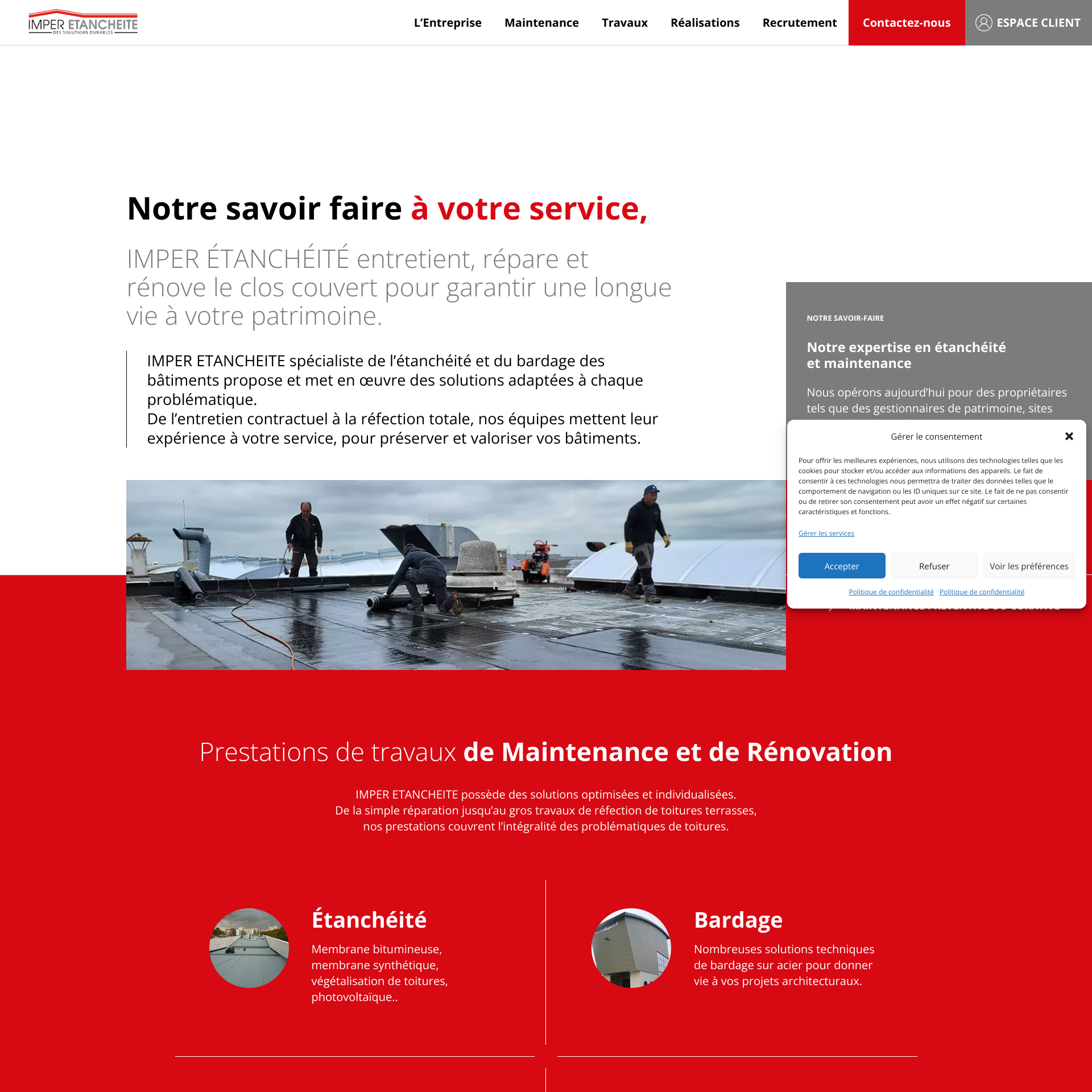 Aperçu du site