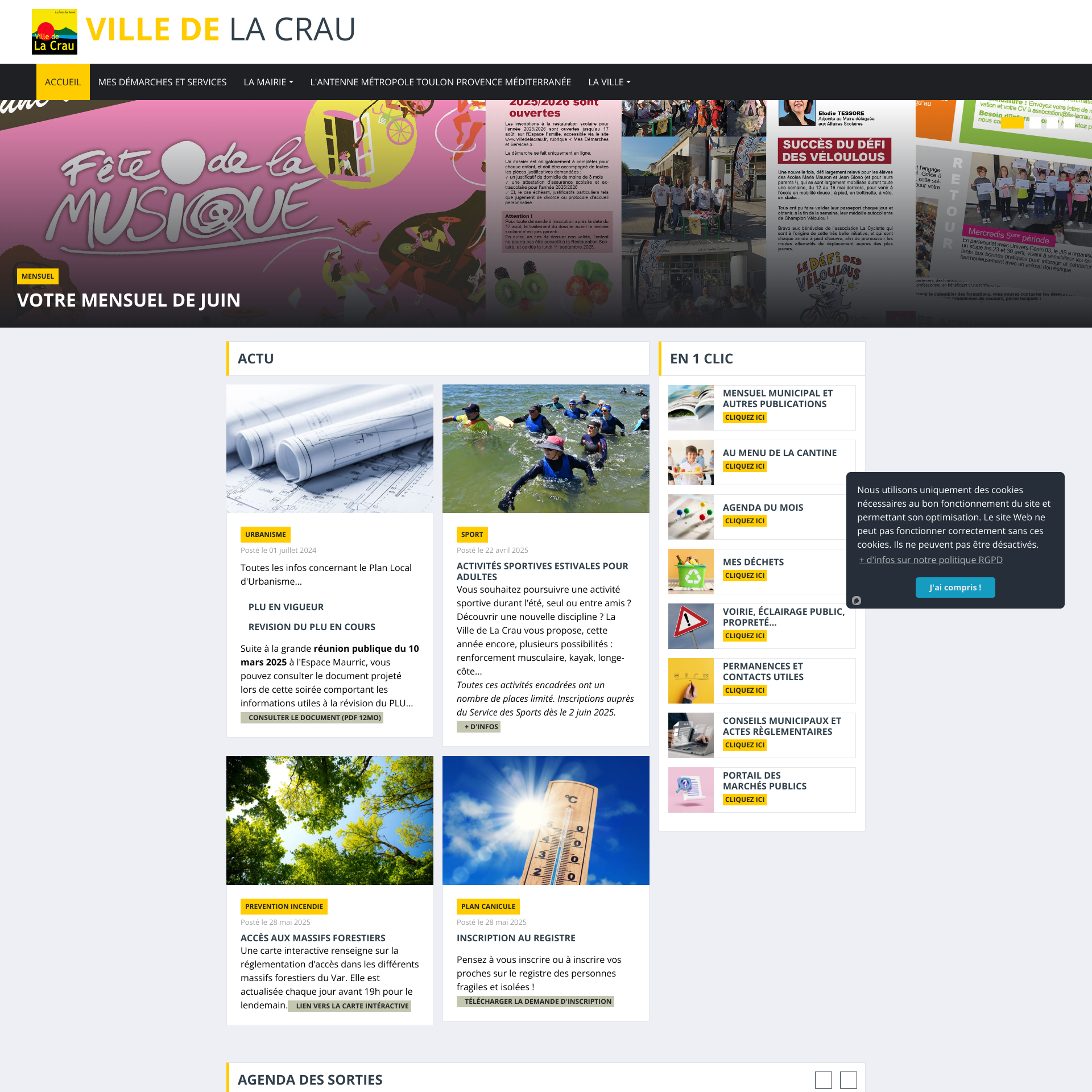 Aperçu du site
