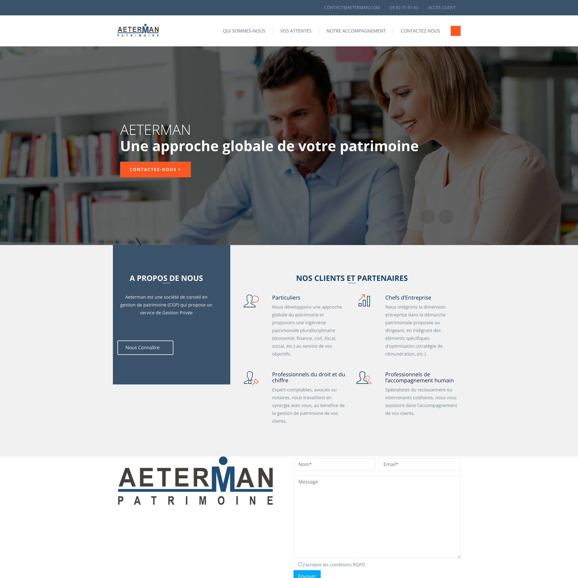 Aperçu du site