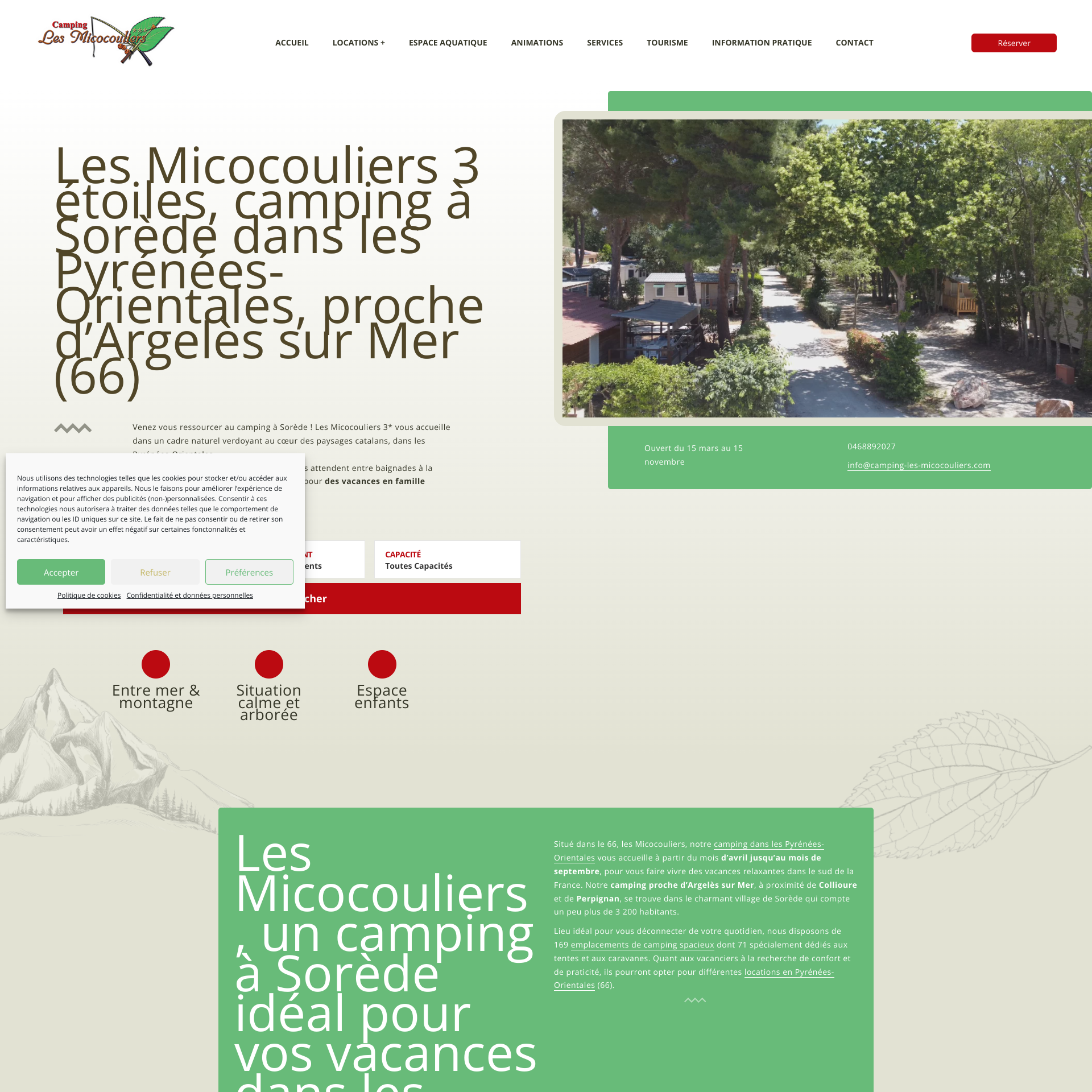 Aperçu du site
