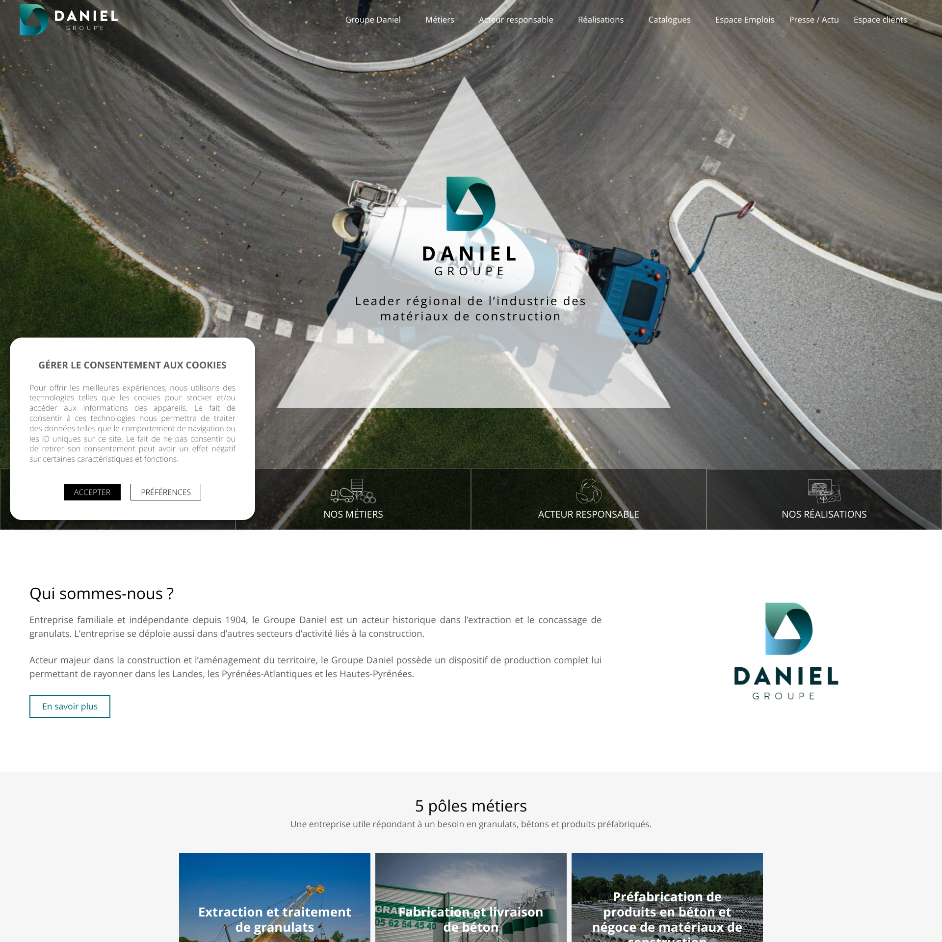 Aperçu du site