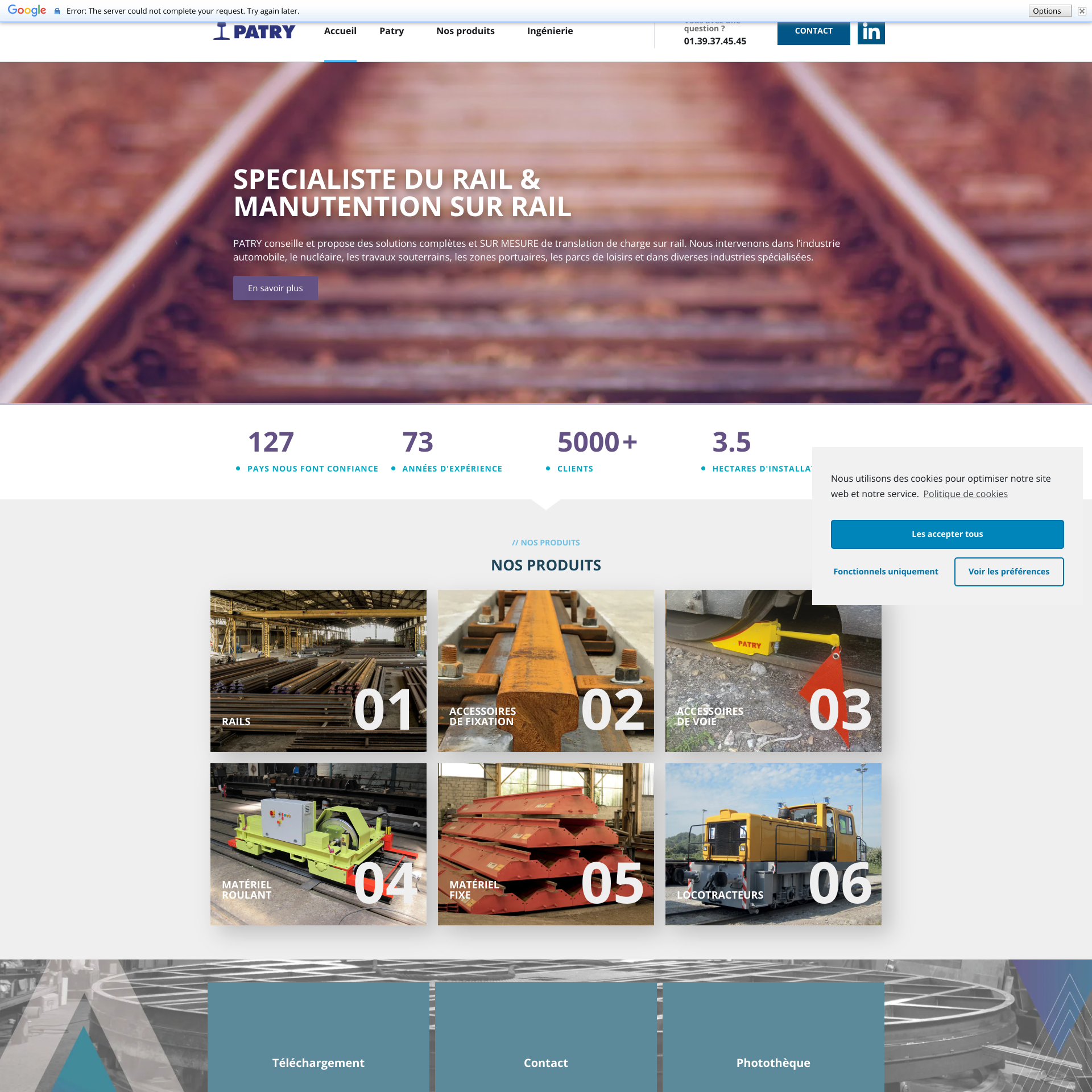 Aperçu du site