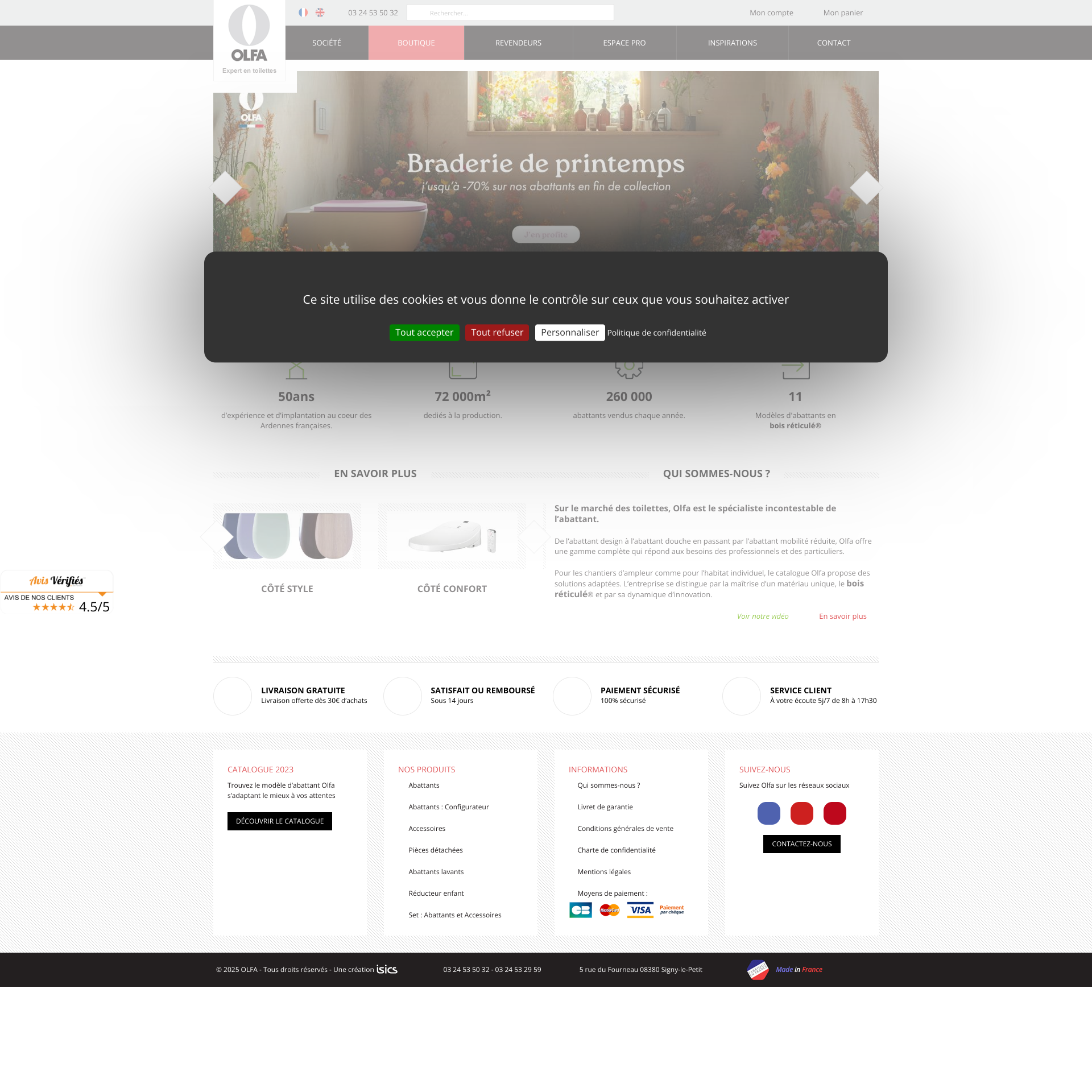 Aperçu du site