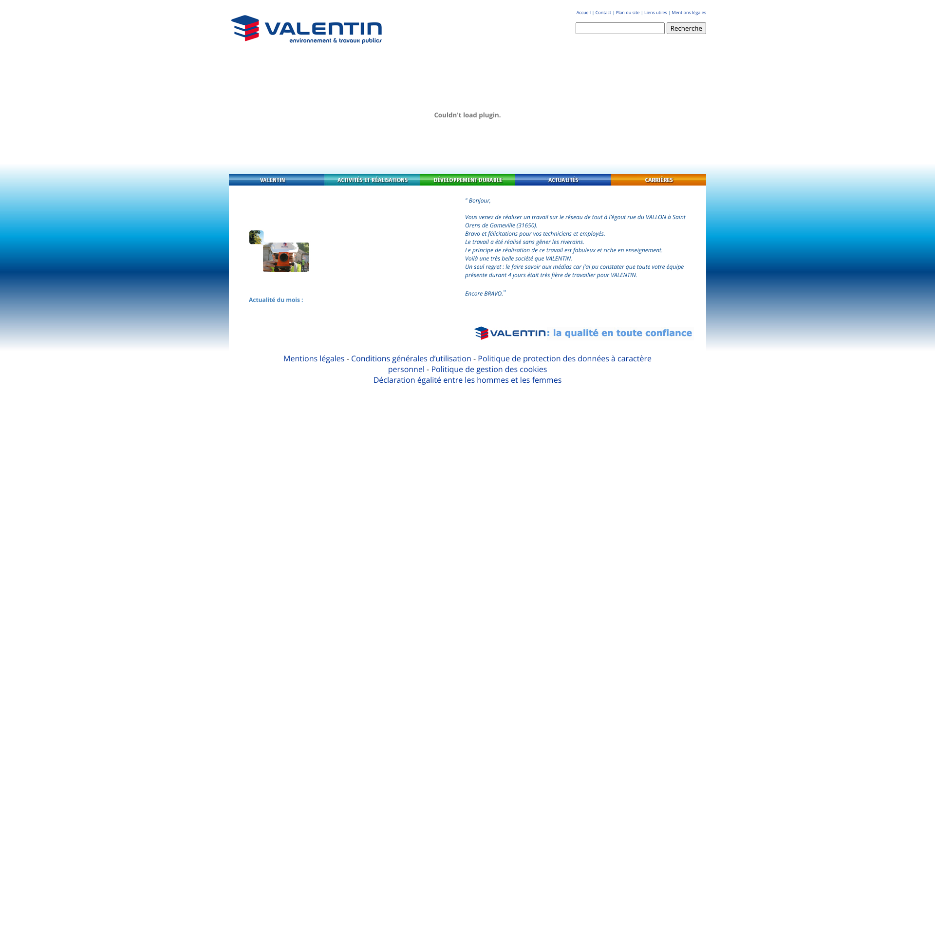 Aperçu du site