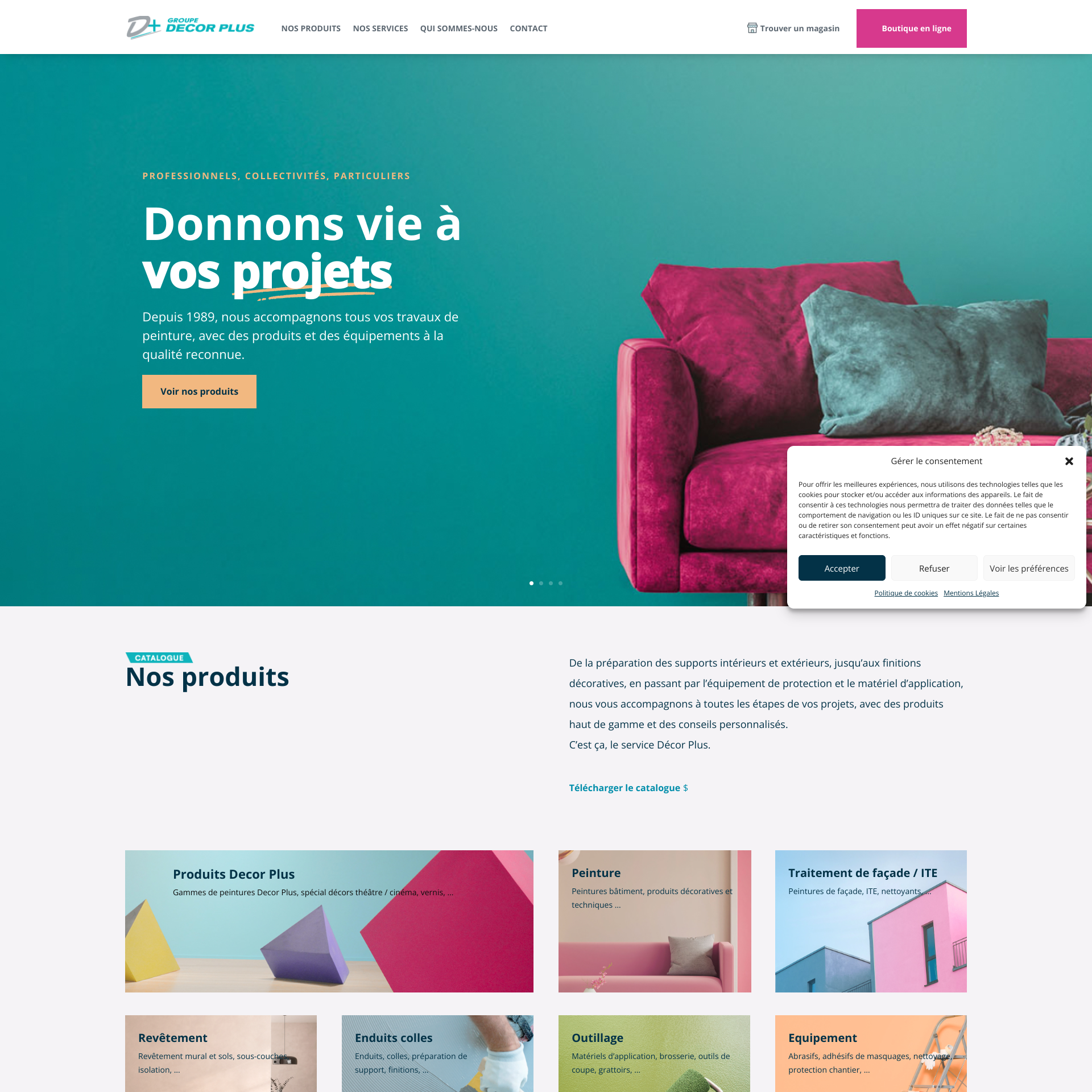 Aperçu du site