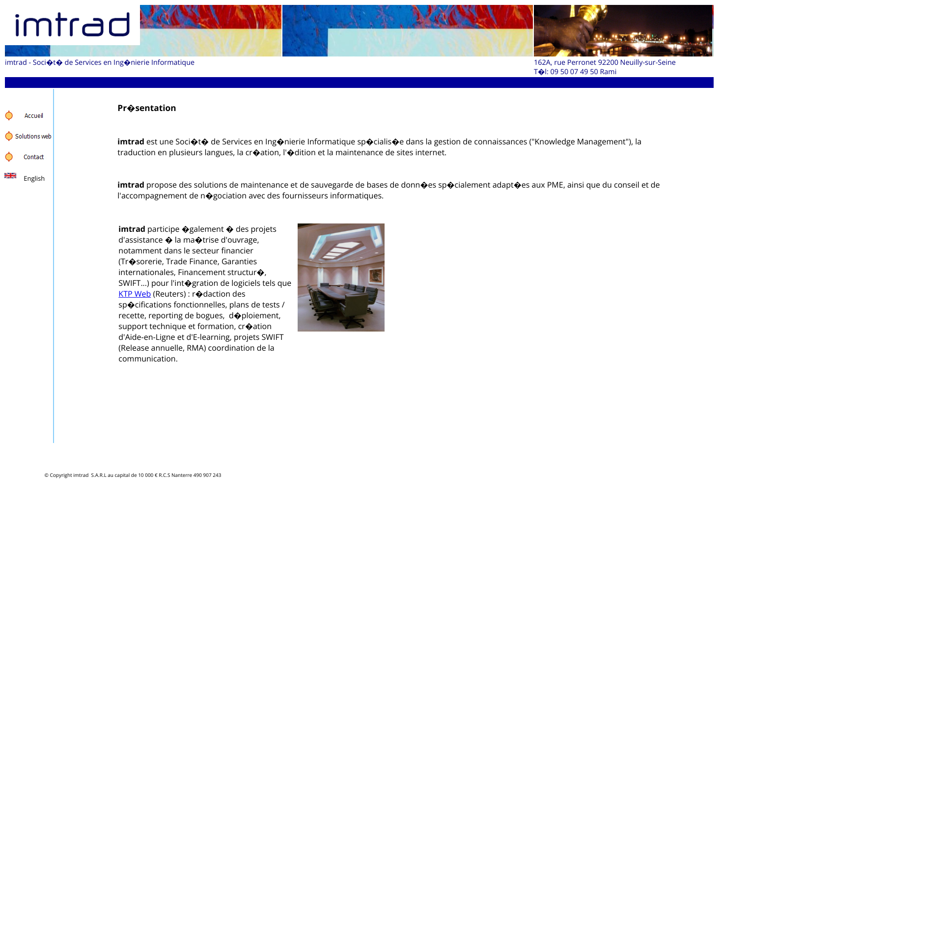 Aperçu du site
